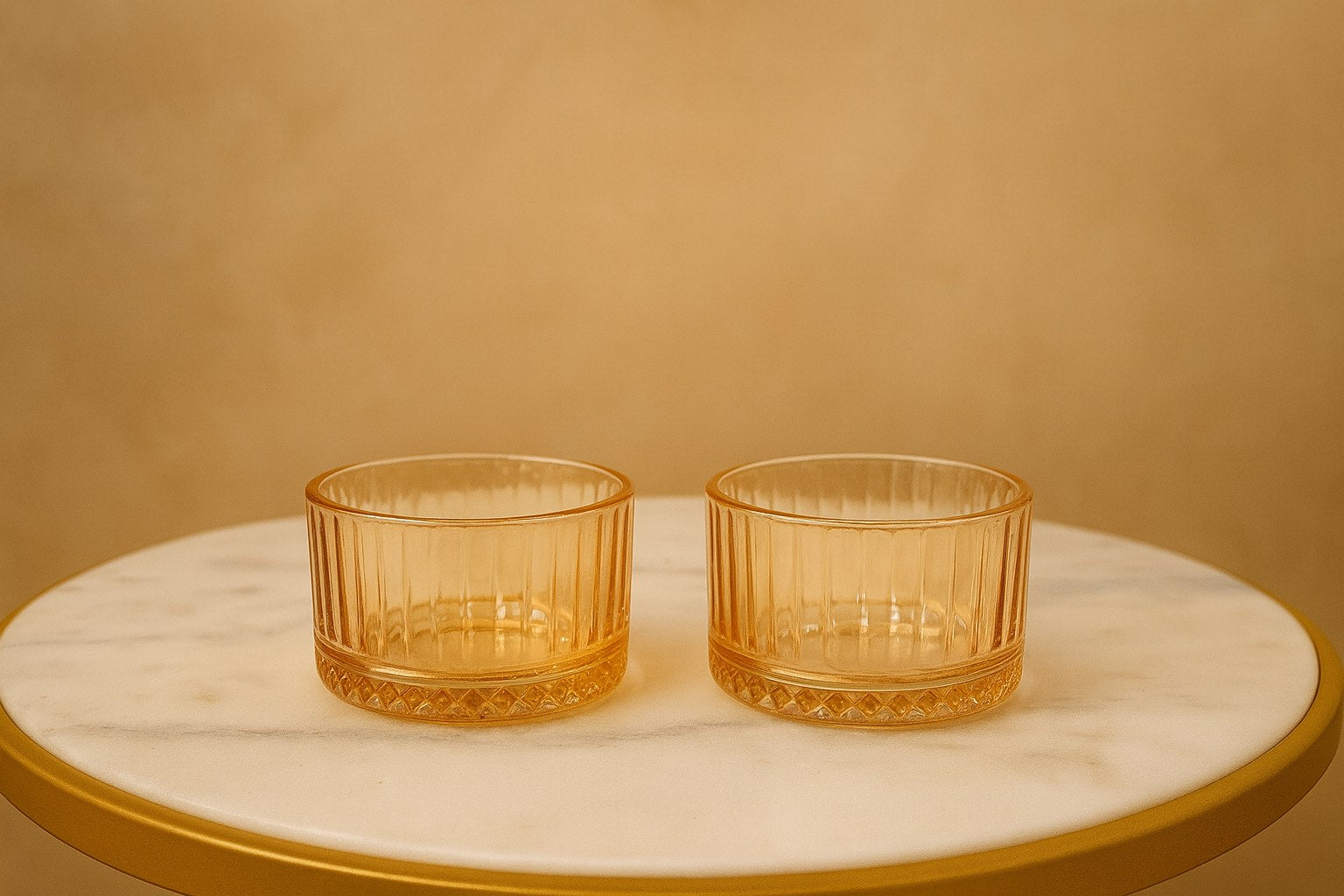 Champagne Gold Glass Set of 2