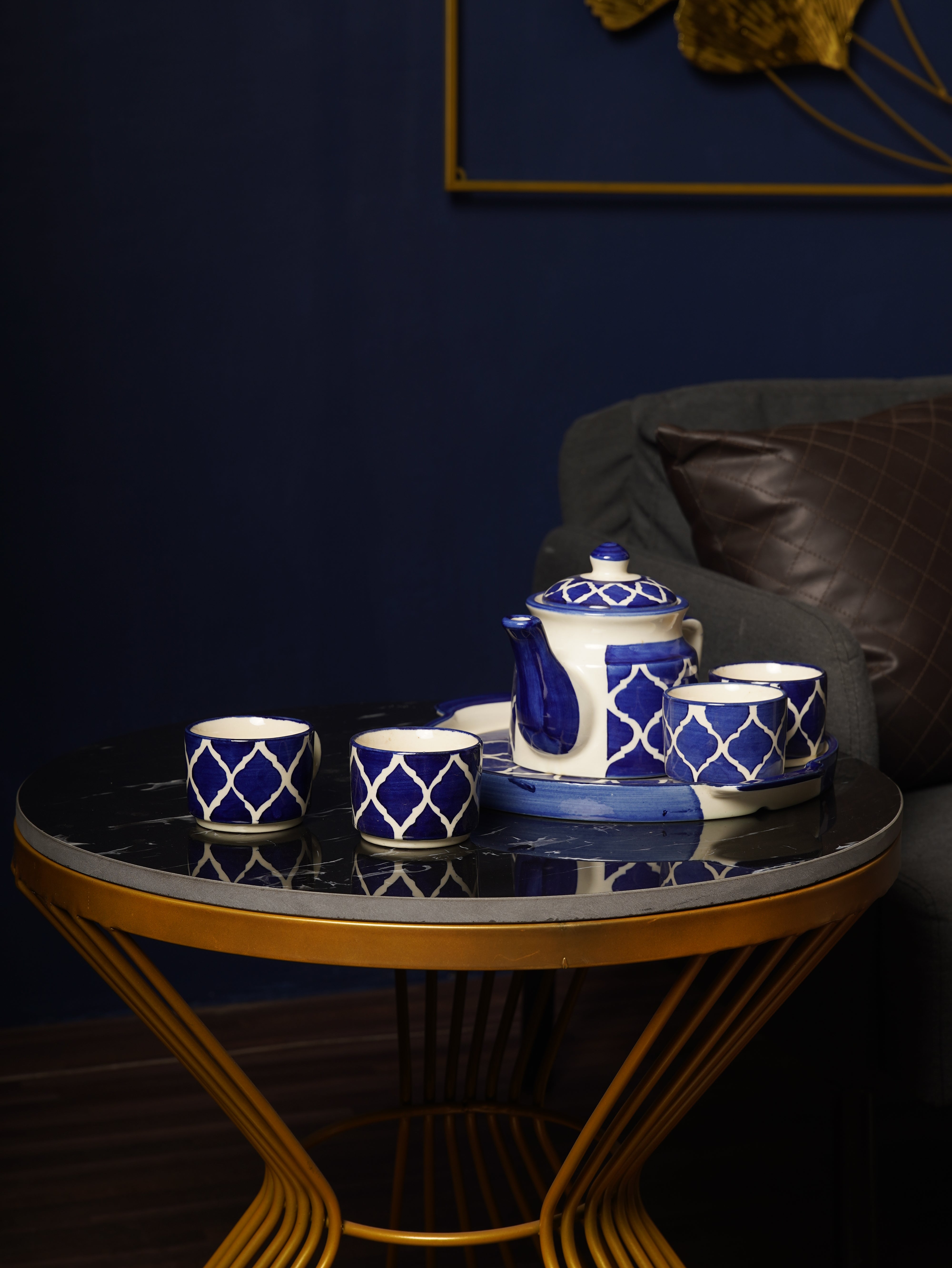 Midnight Blue 6-Piece Tea Set