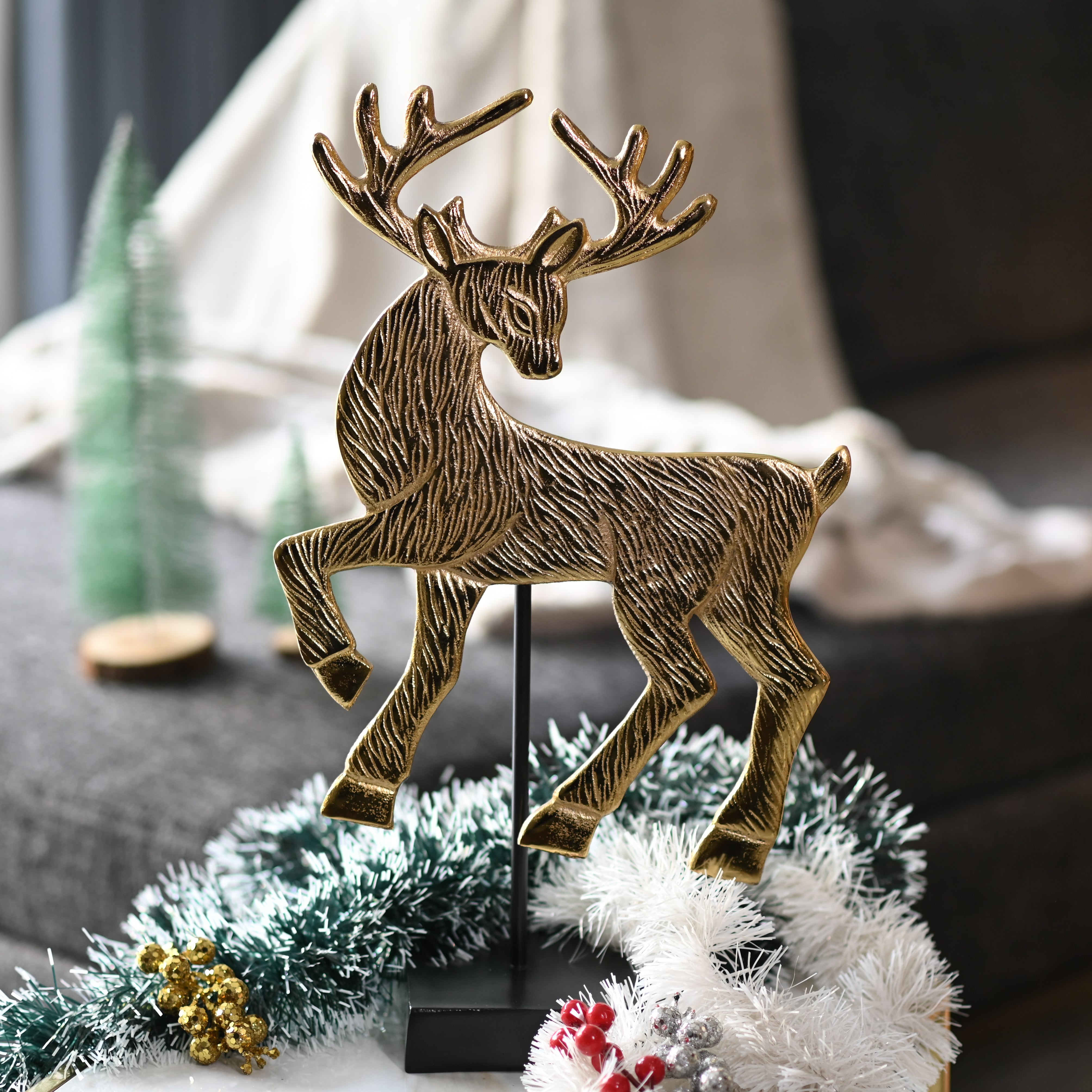 Sparkle Christmas Reindeer Accent