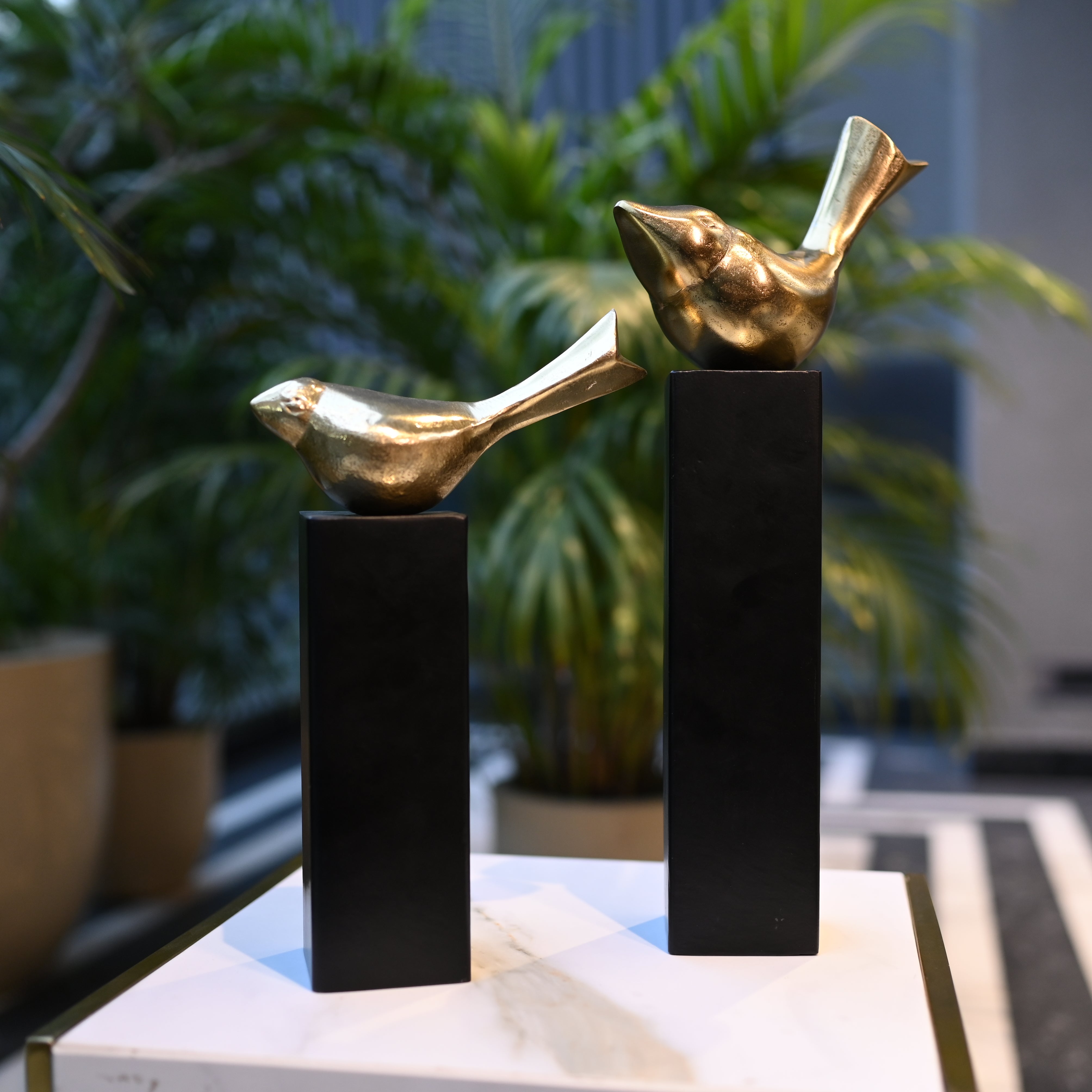 Chirping Birds Set of 2 Decorative Accent