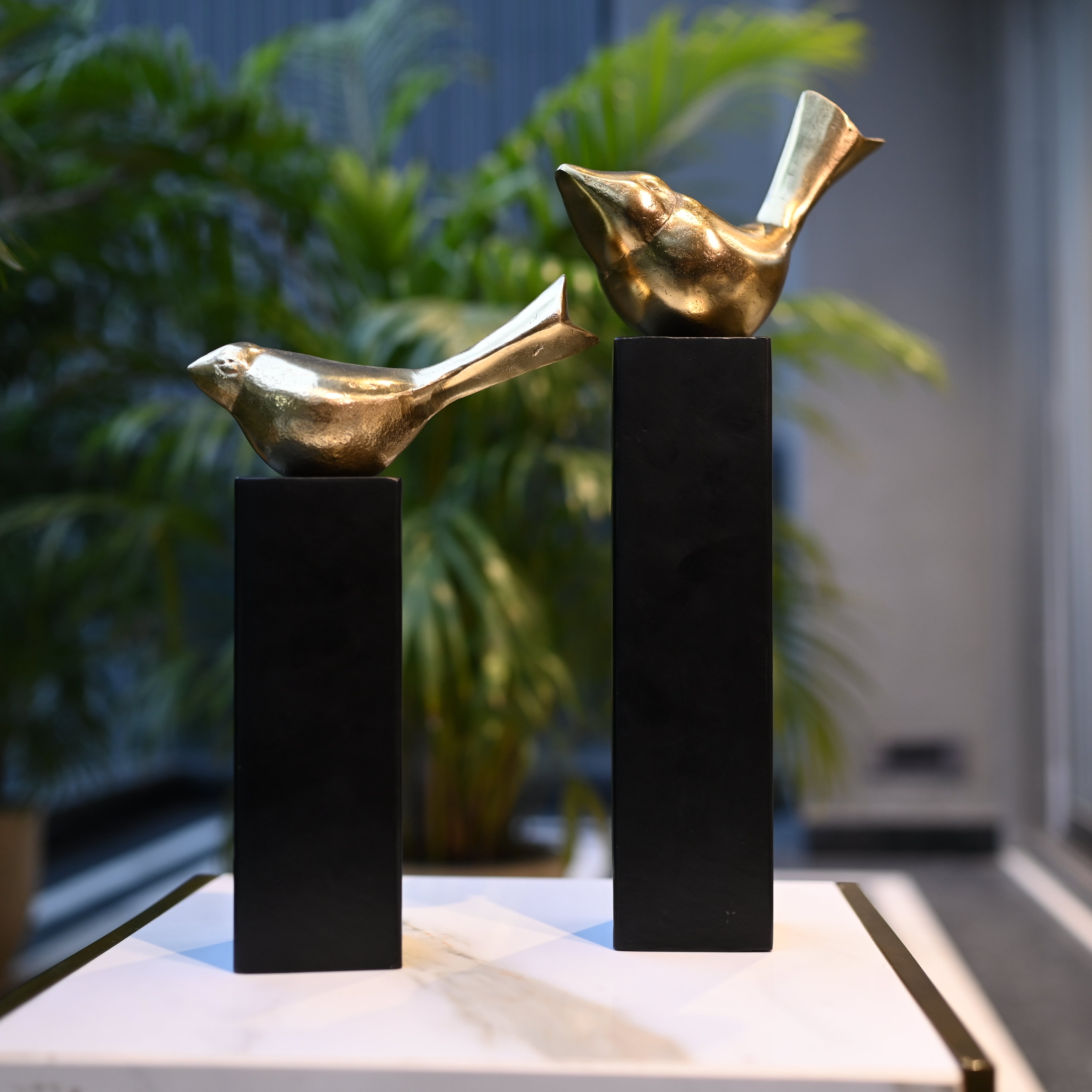 Chirping Birds Set of 2 Decorative Accent