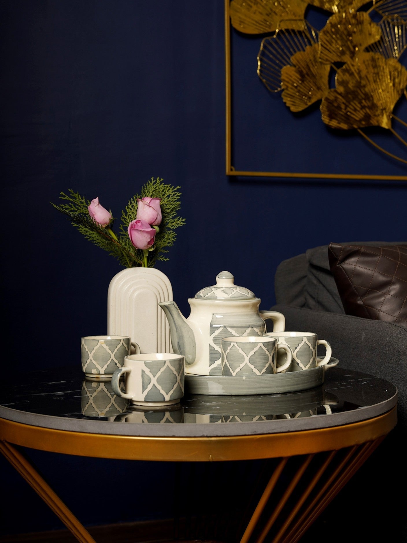 Ivory 6-Piece Tea Set