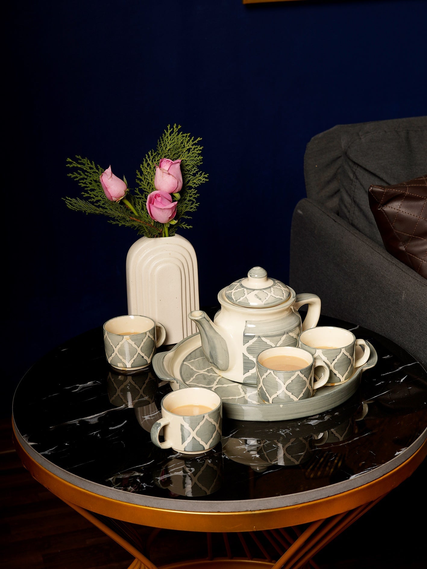 Ivory 6-Piece Tea Set