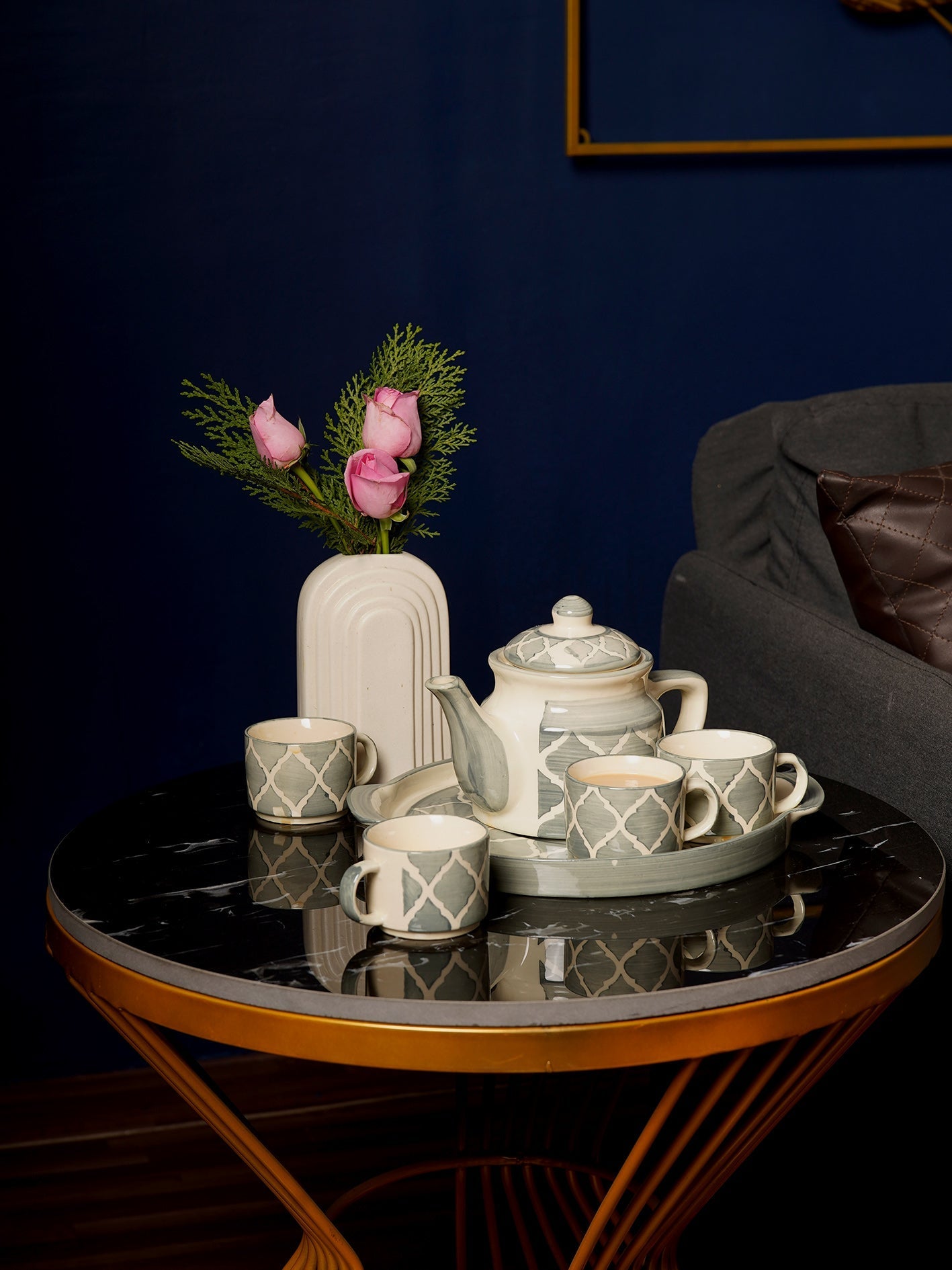 Ivory 6-Piece Tea Set