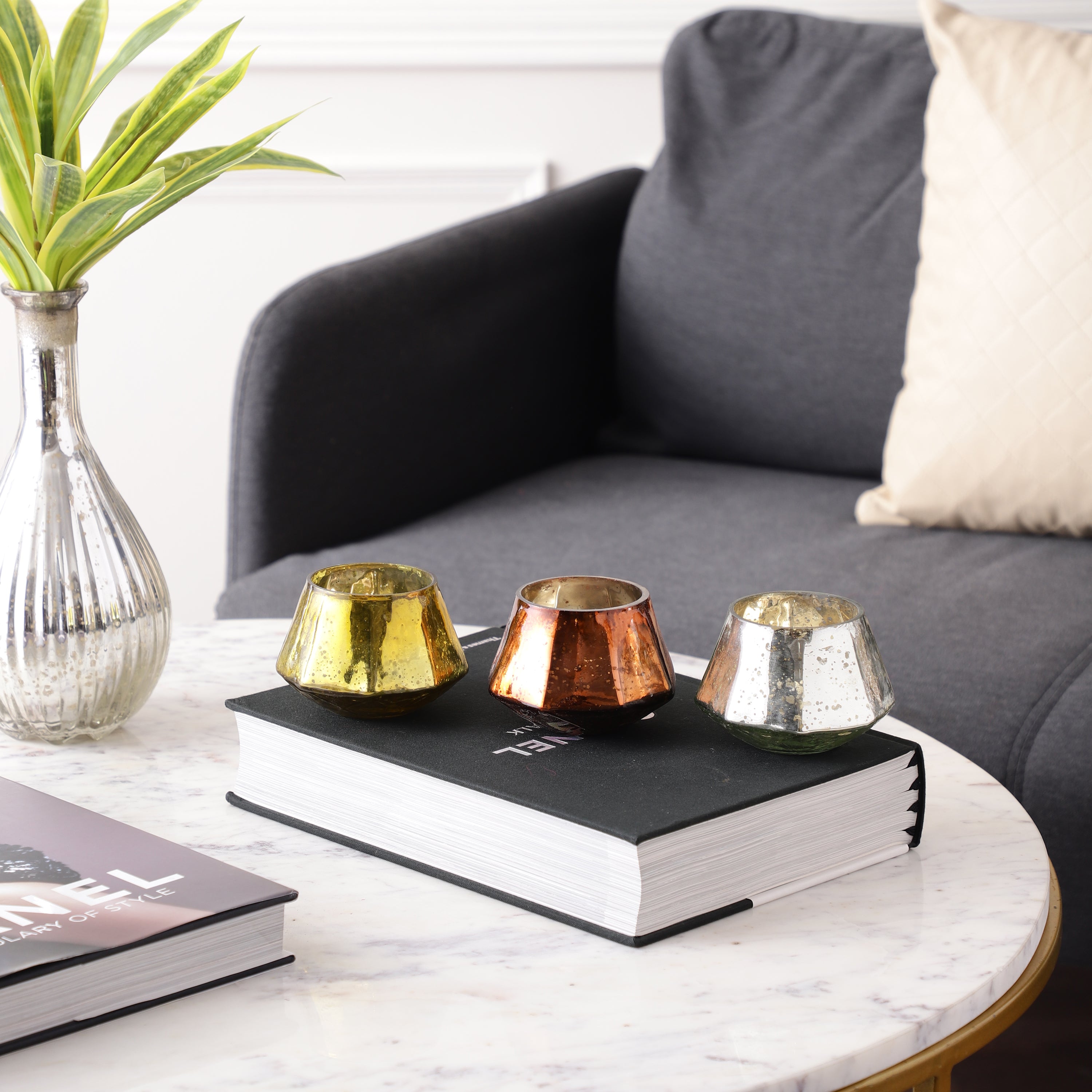 Shelly Antique Votives Set of 3