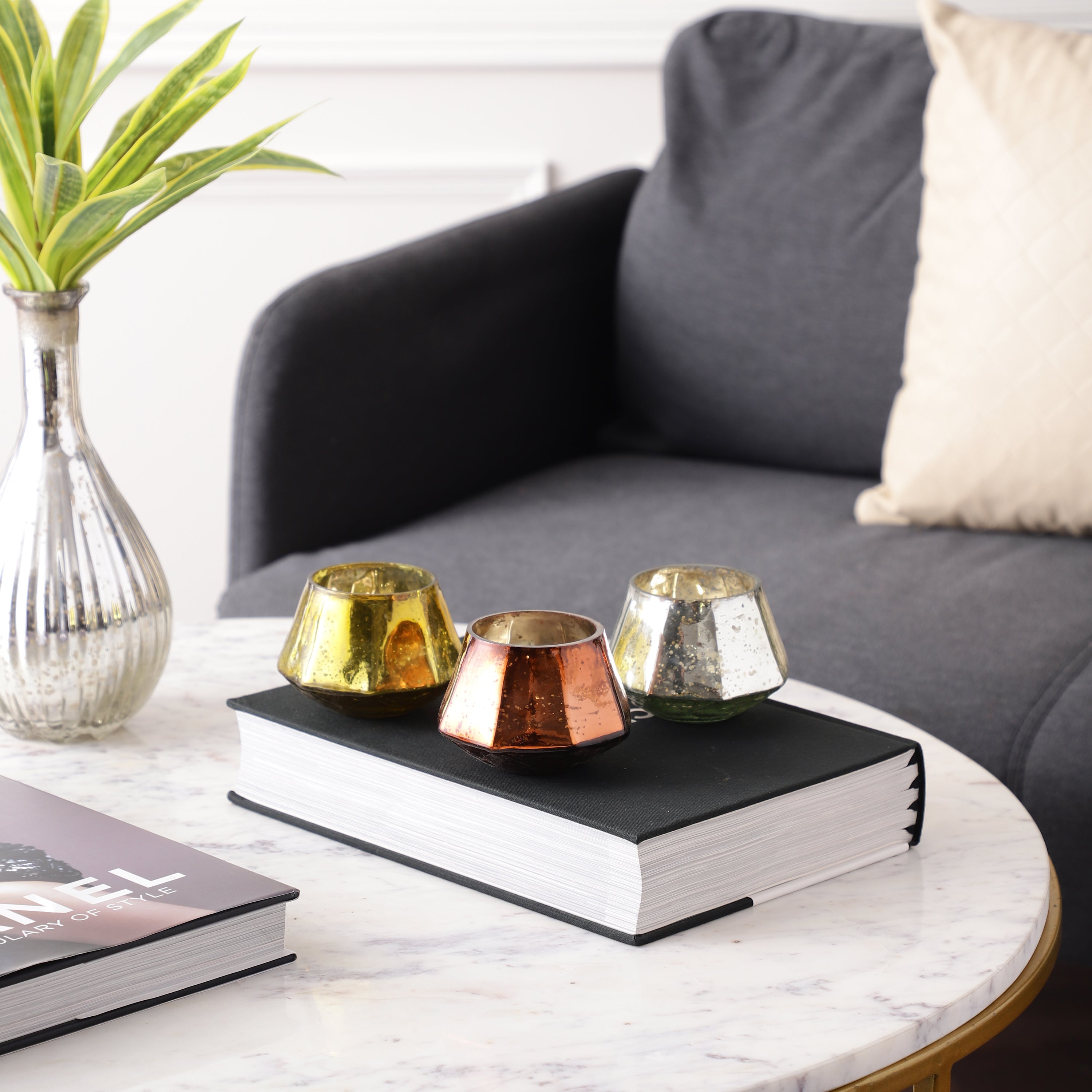 Shelly Antique Votives Set of 3