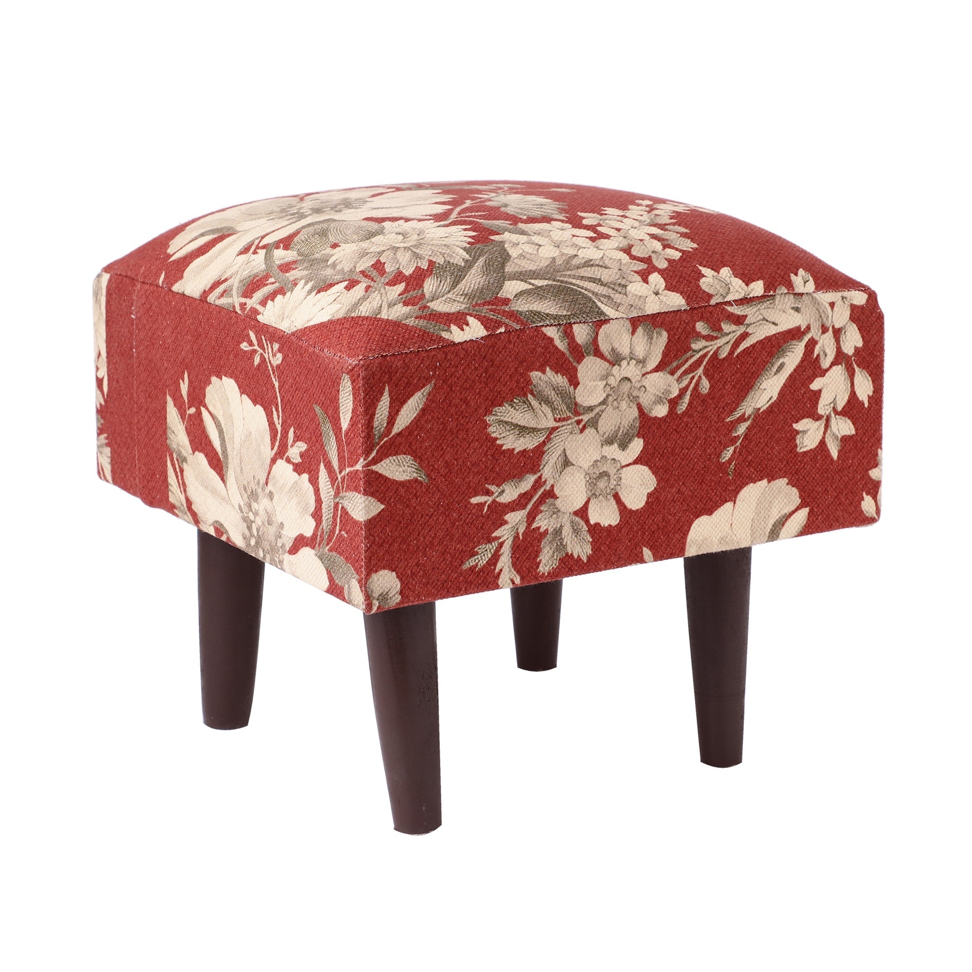 Blossom Floral Printed Ottoman Stool