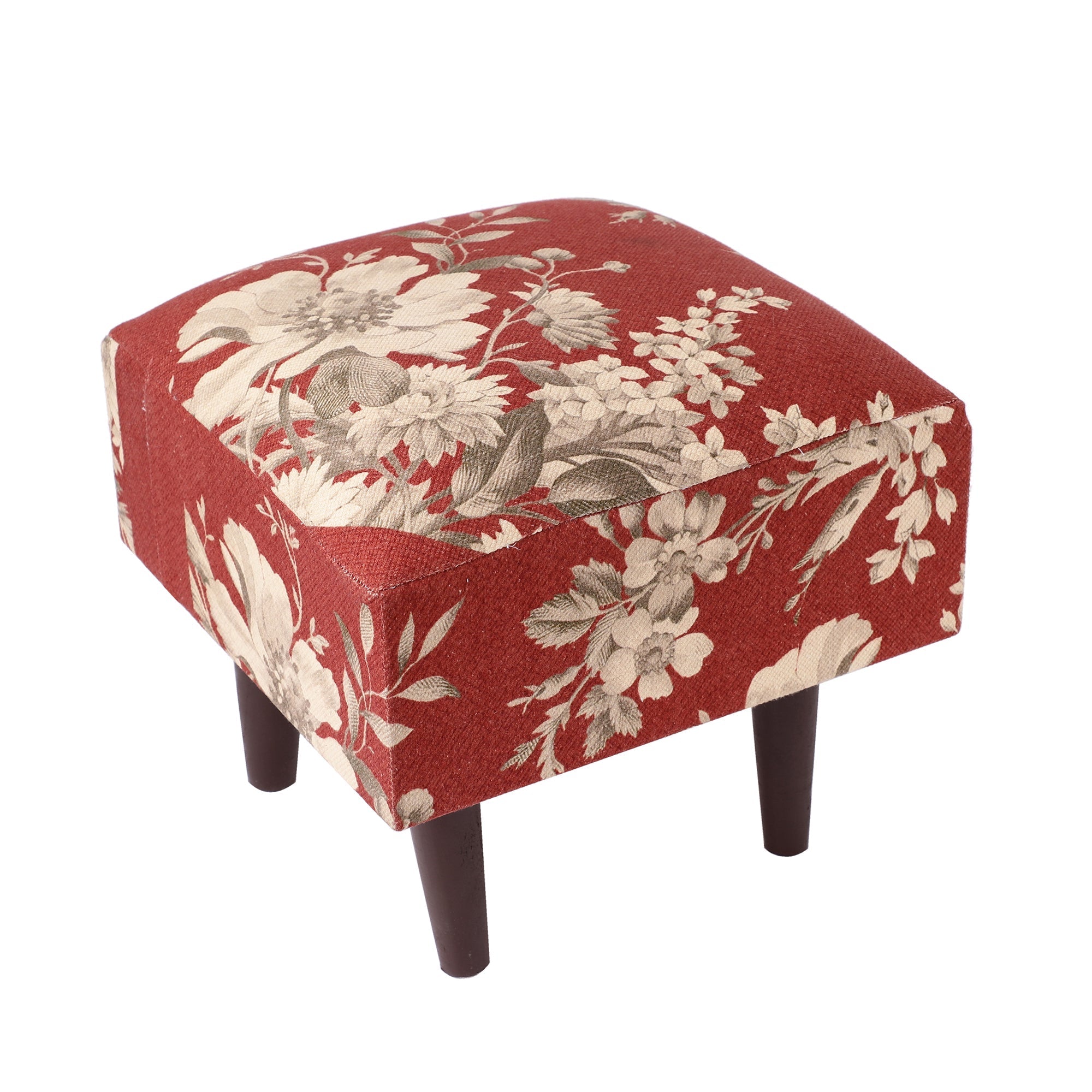 Blossom Floral Printed Ottoman Stool