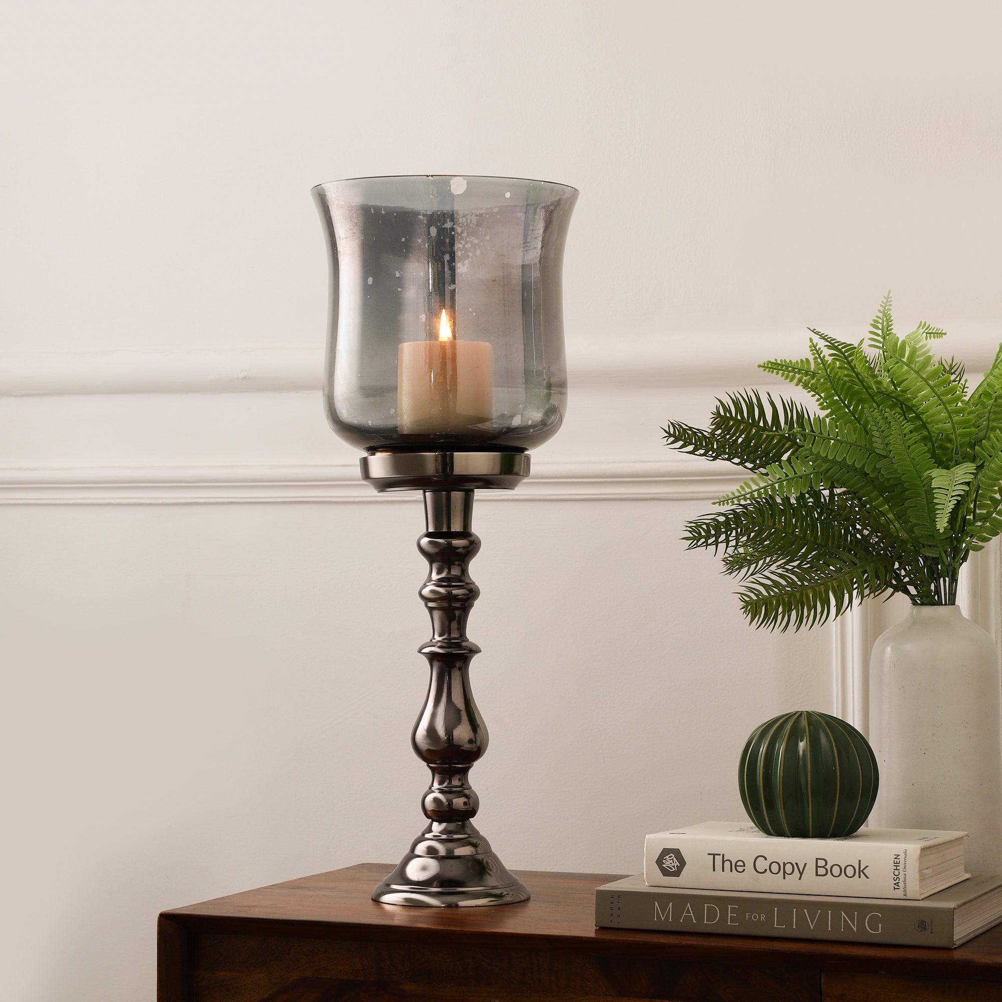 Bristol Patina Hurricane Candlestand