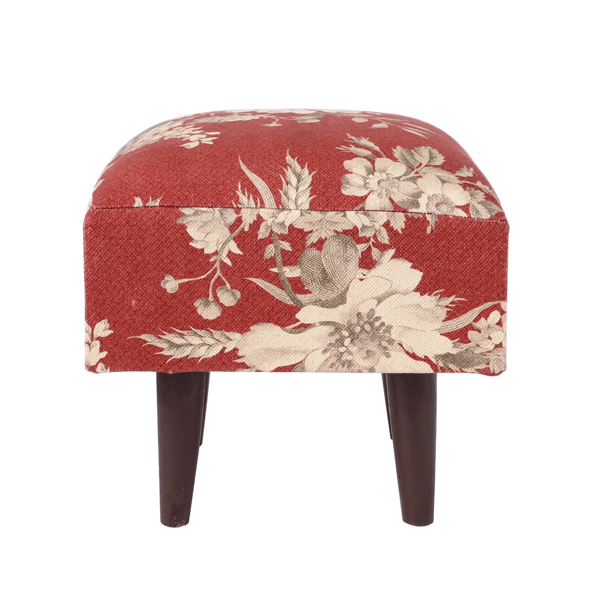 Blossom Floral Printed Ottoman Stool