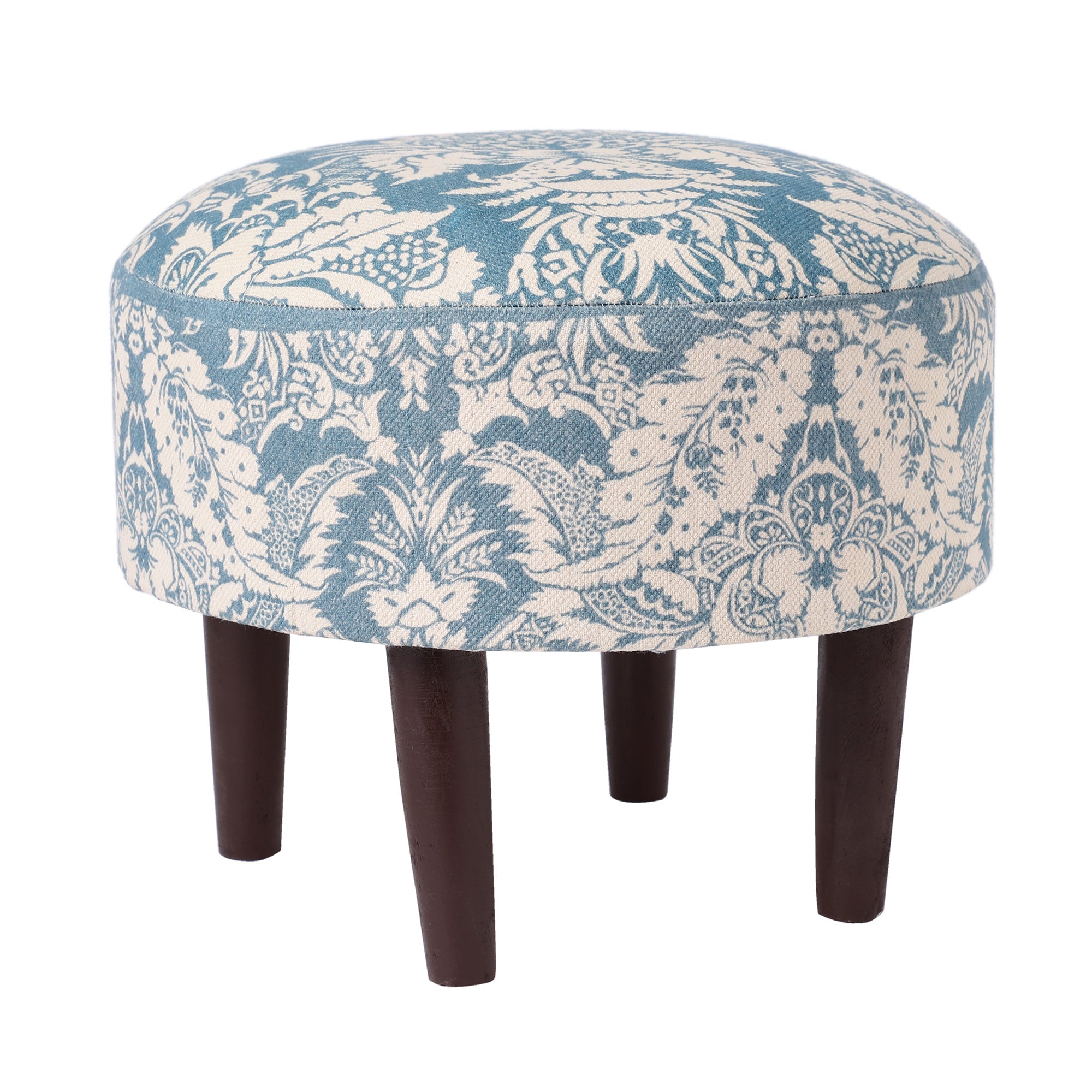 Magnolia Floral Printed Ottoman Stool