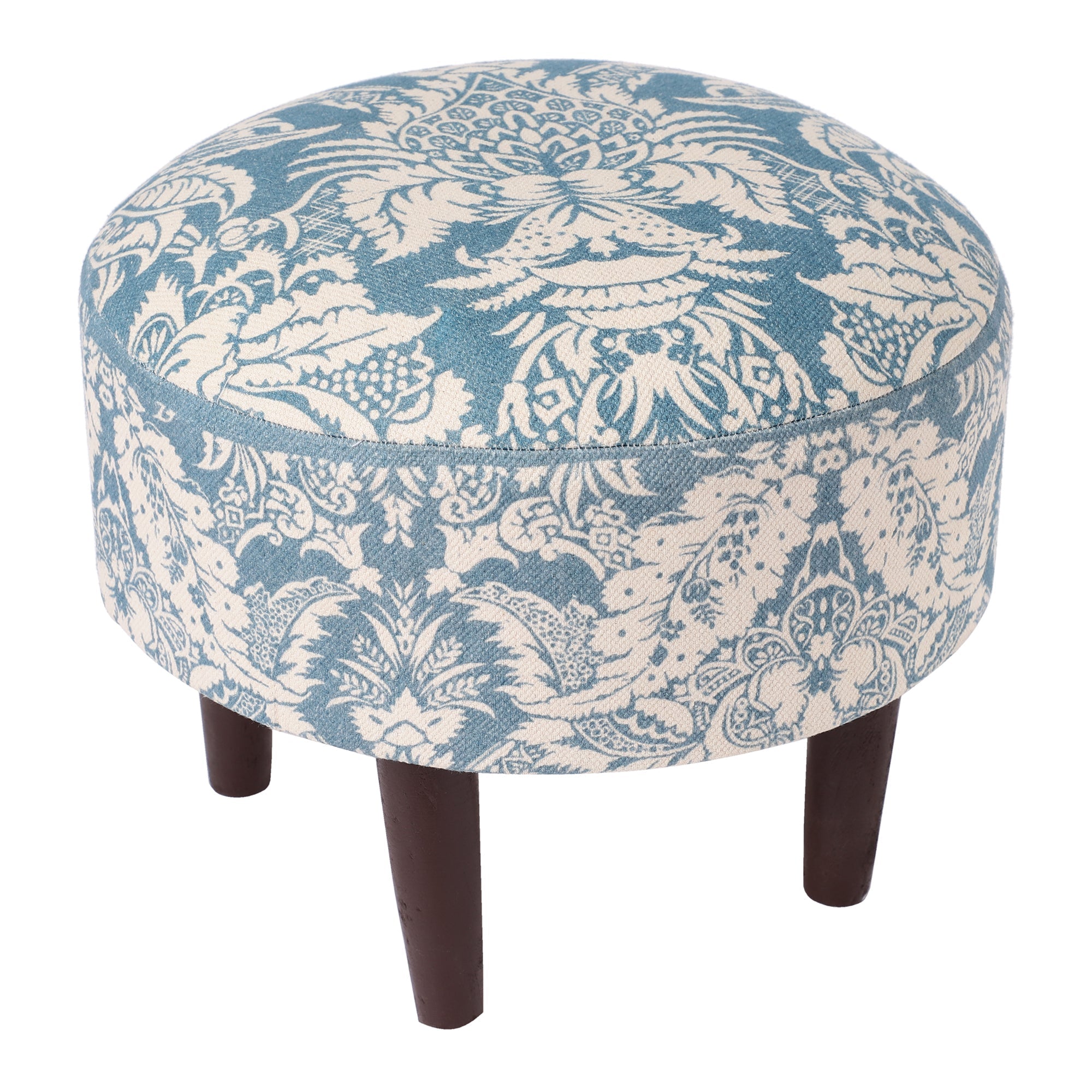 Magnolia Floral Printed Ottoman Stool