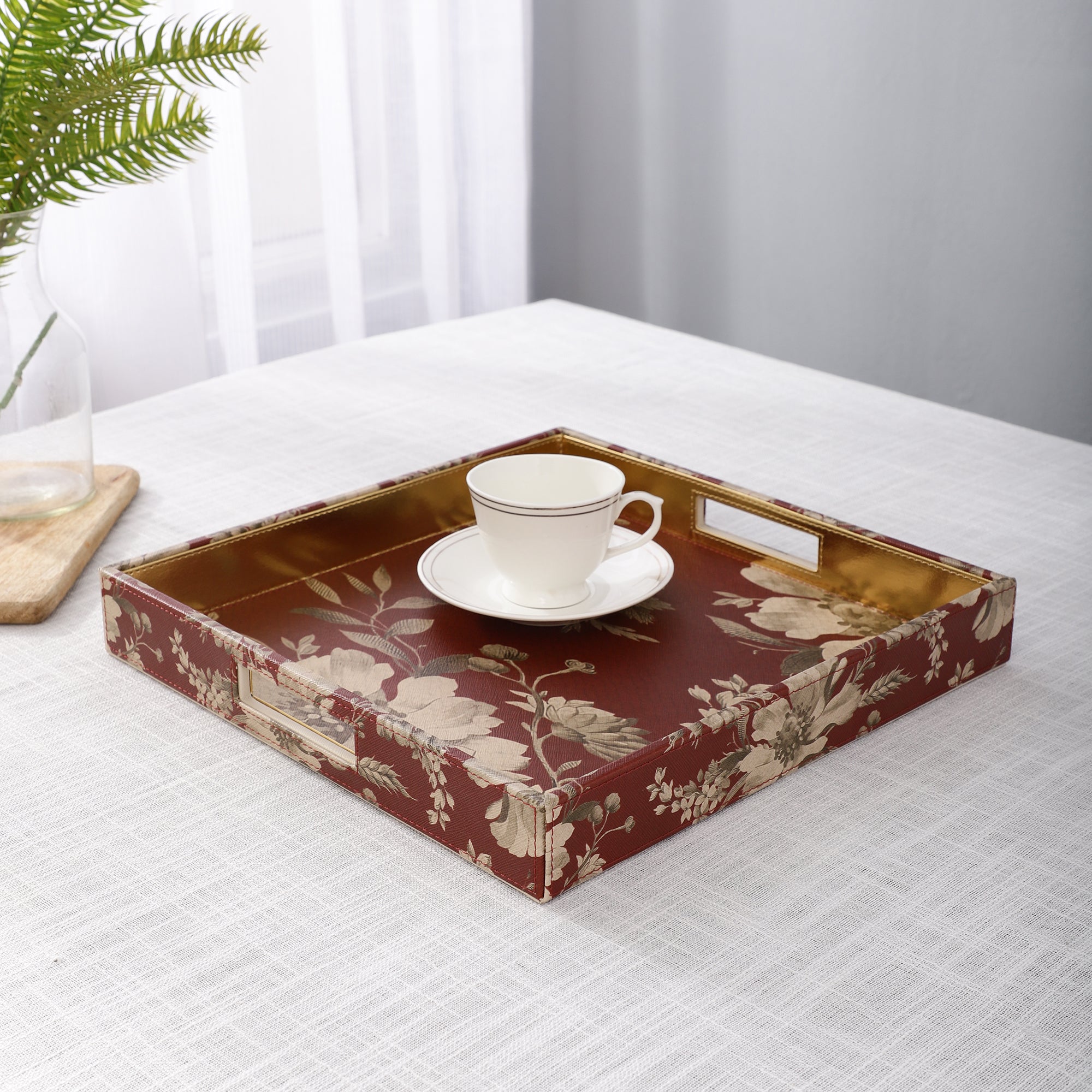 Blossom Floral Printed Square Tray
