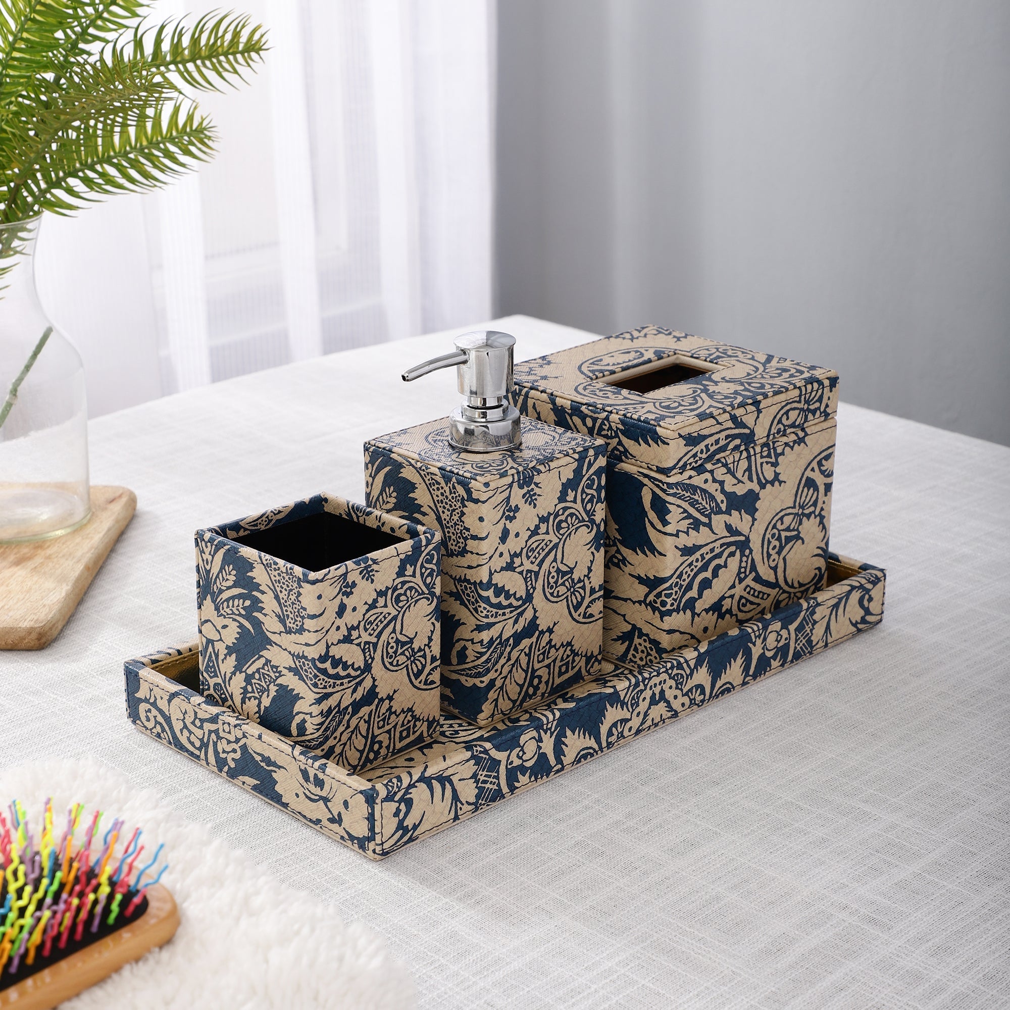 Sage Floral Printed Bathroom Set