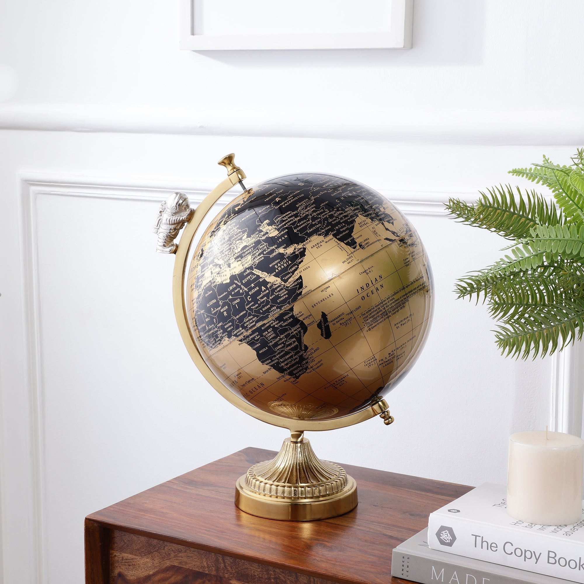 Armstrong Large Gold & Black Globe