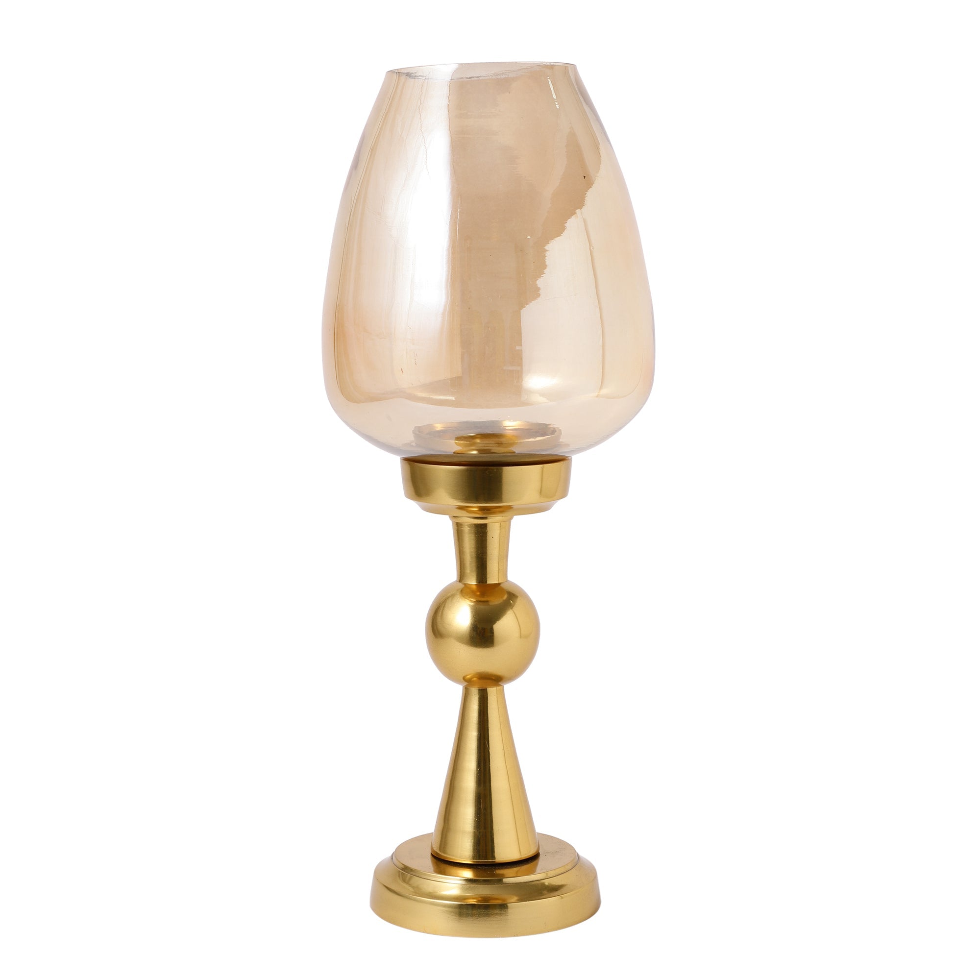 Serene Gold Hurricane Candlestand