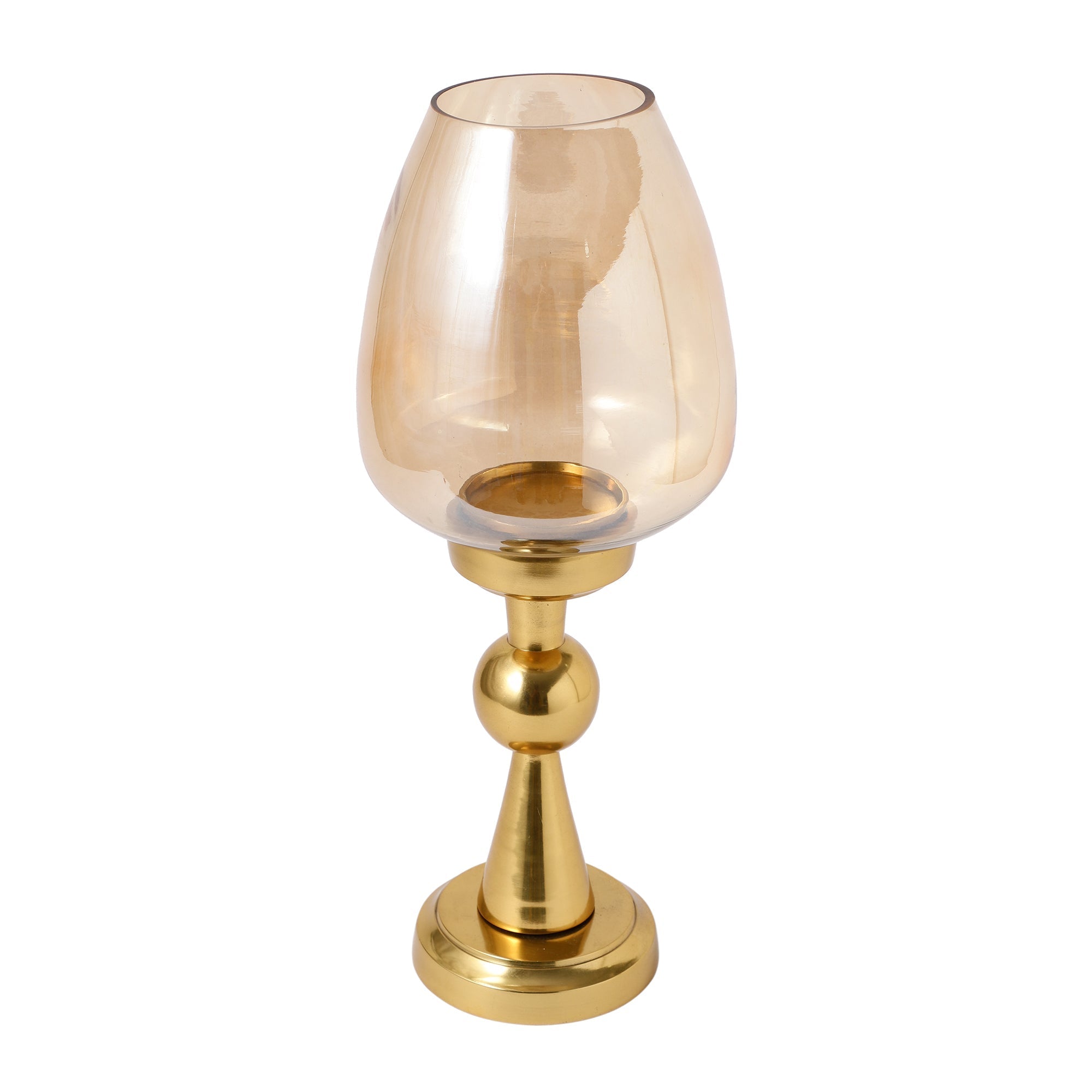 Serene Gold Hurricane Candlestand