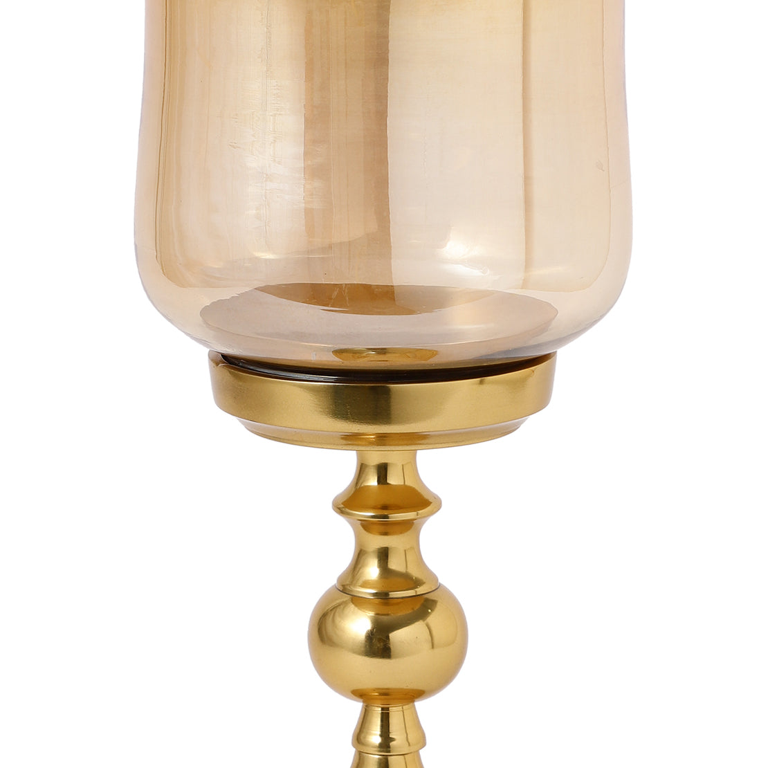 Luminous Gold Hurricane Candlestand