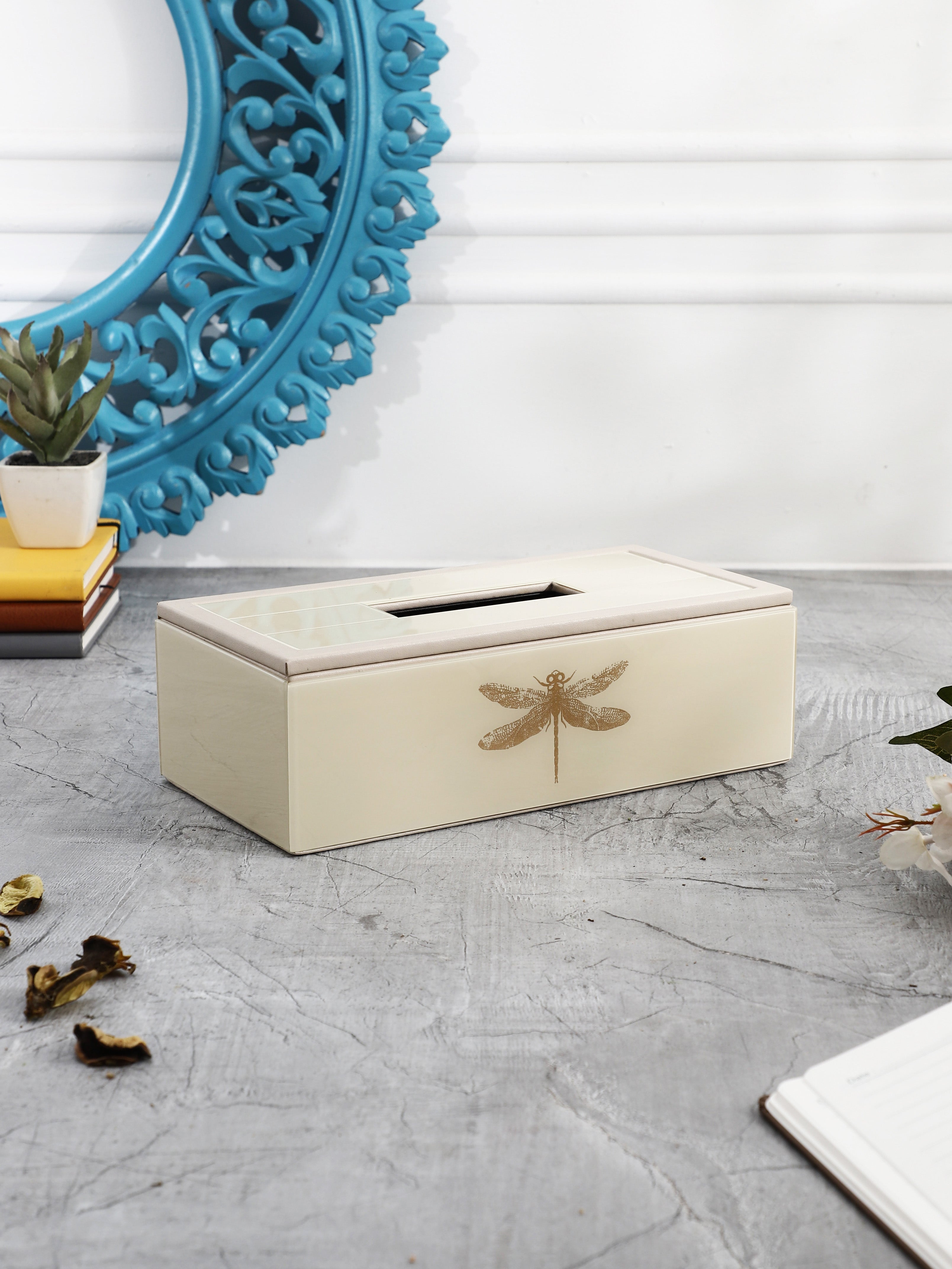 Azalea Dragonfly Tissue Box