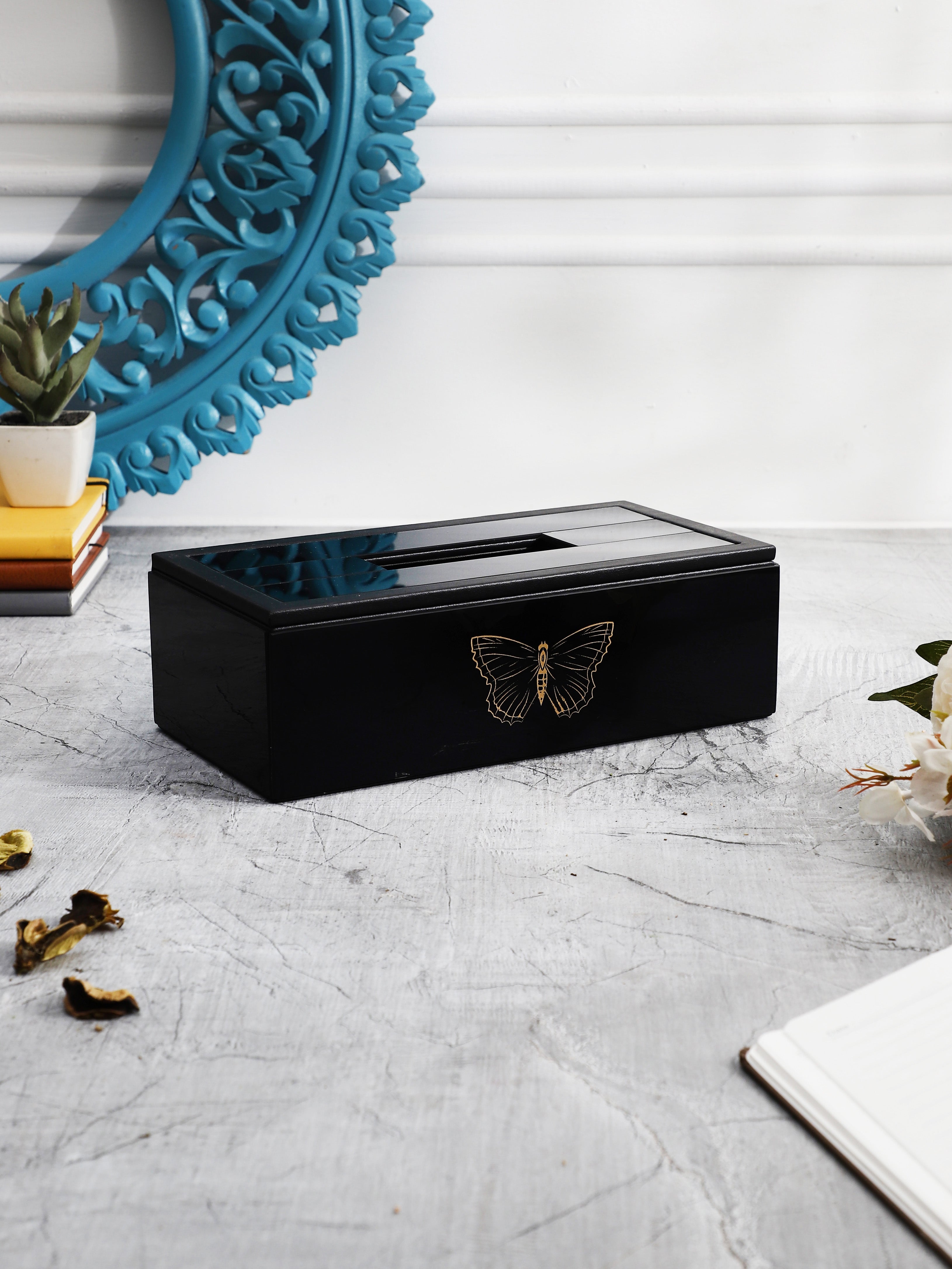 Zahara Butterfly Tissue Box