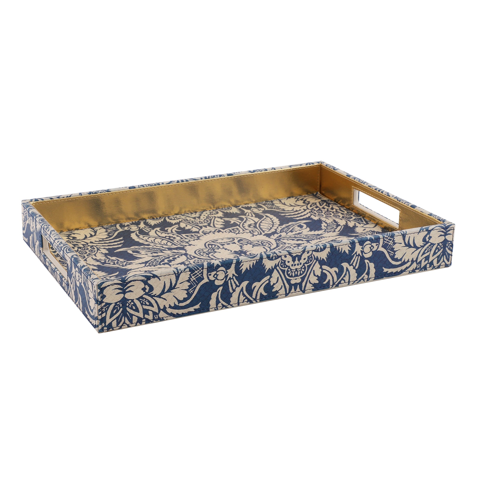 Sage Floral Printed Rectangle Tray