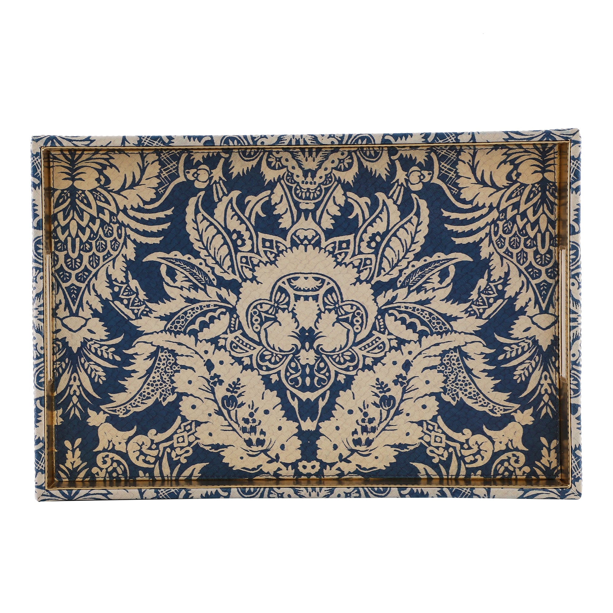 Sage Floral Printed Rectangle Tray