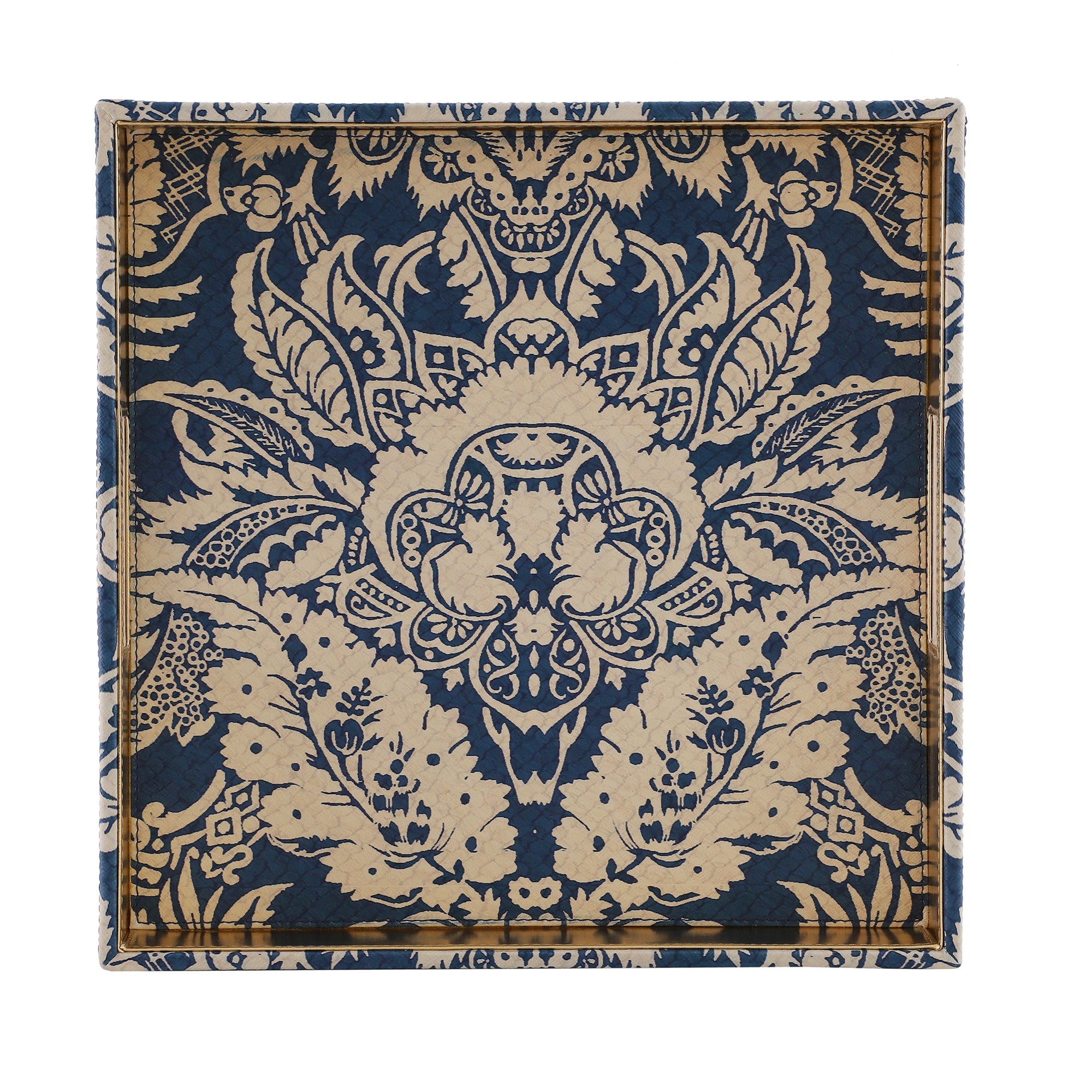 Sage Floral Printed Square Tray