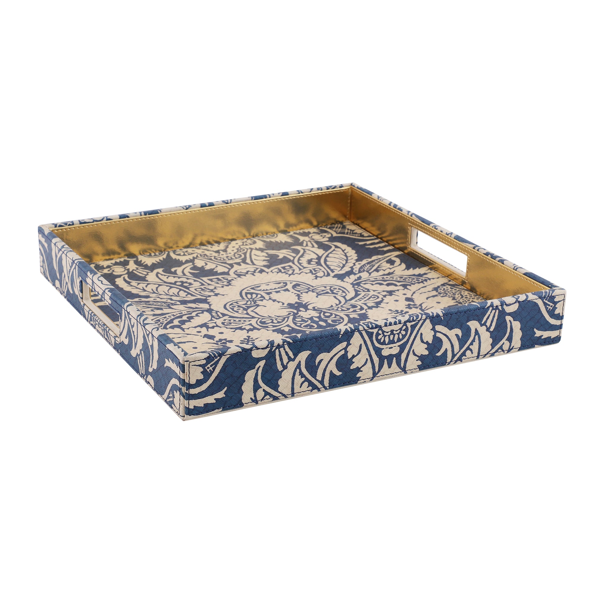 Sage Floral Printed Square Tray