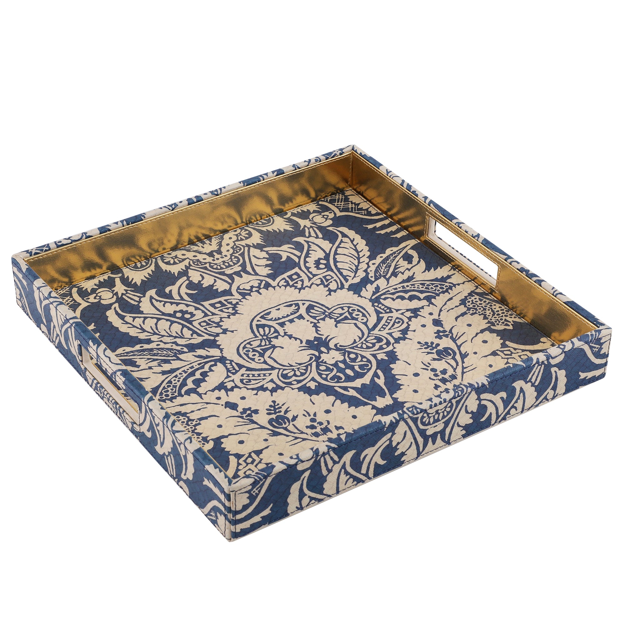 Sage Floral Printed Square Tray