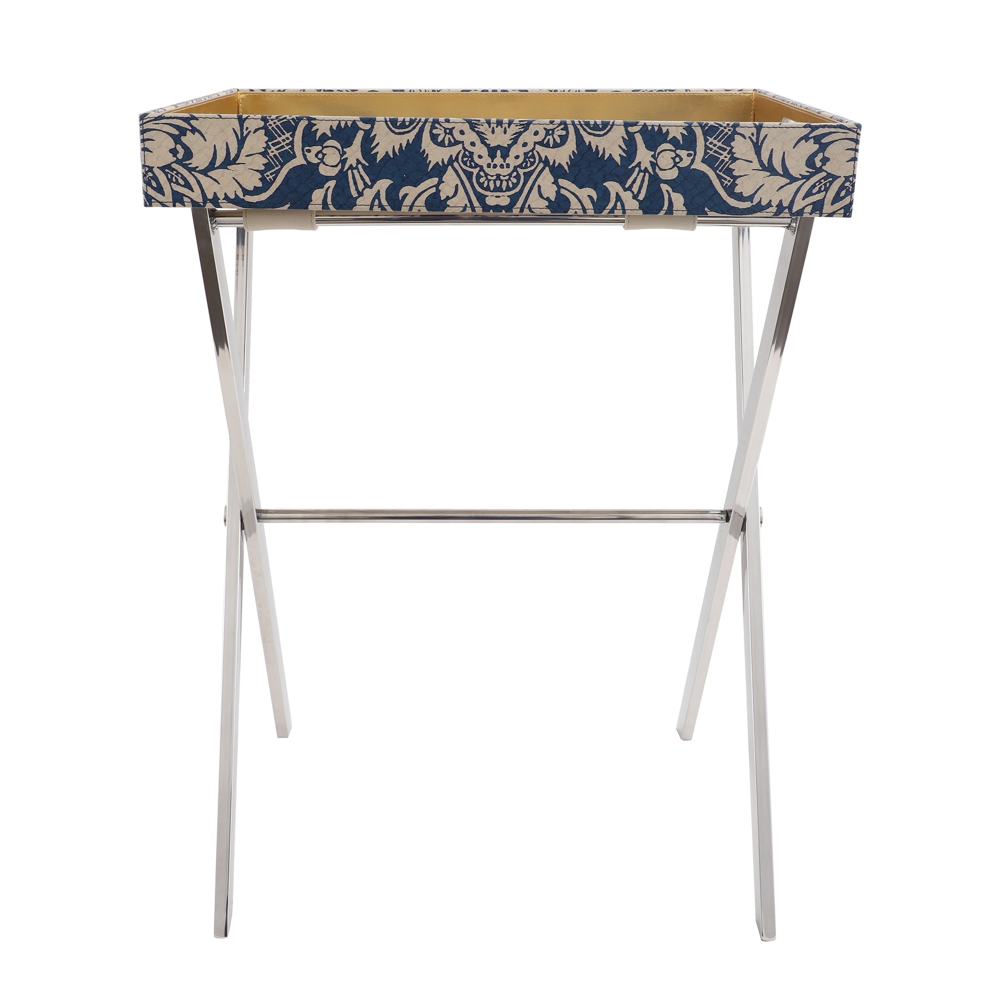 Sage Floral Print Butler Tray Table