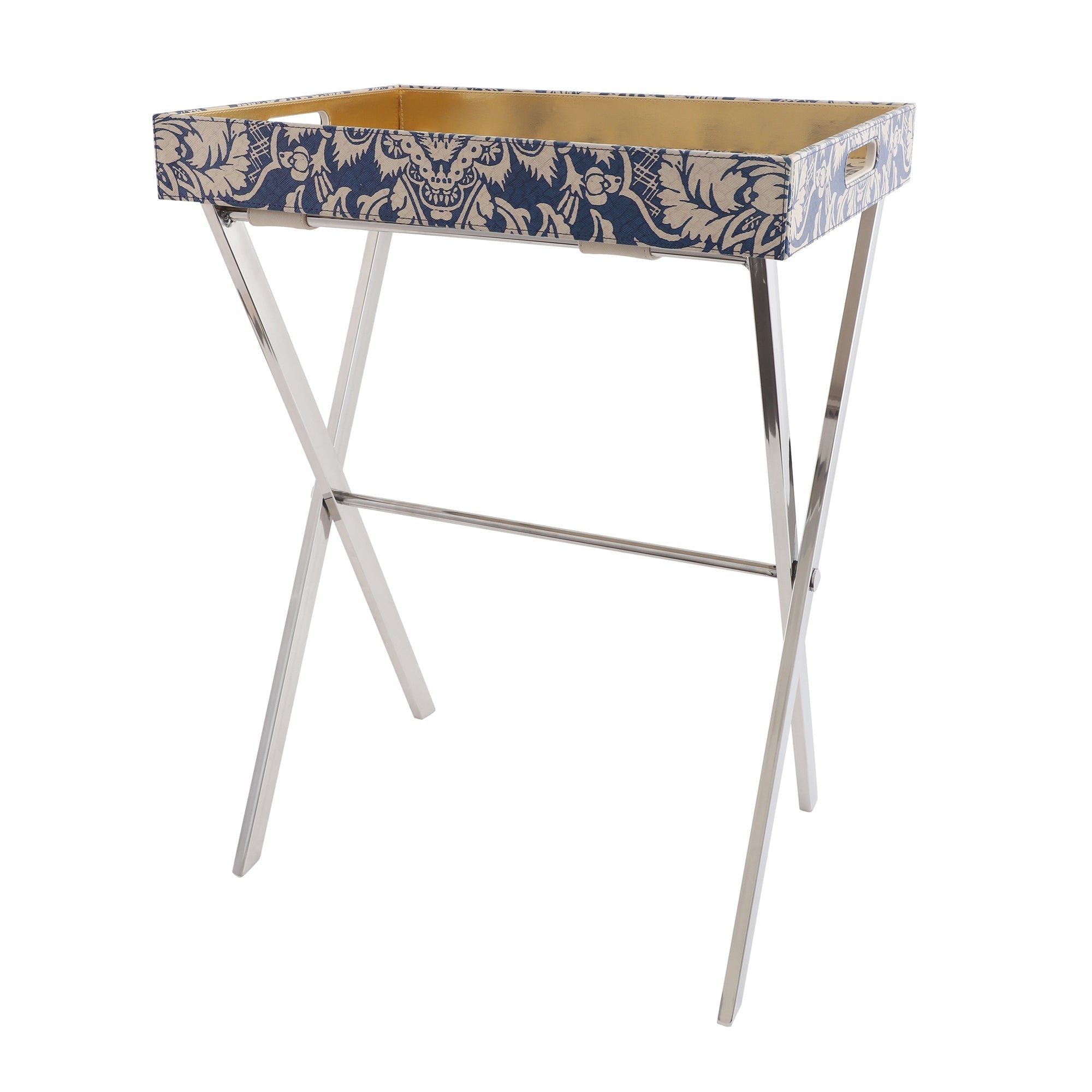 Sage Floral Print Butler Tray Table