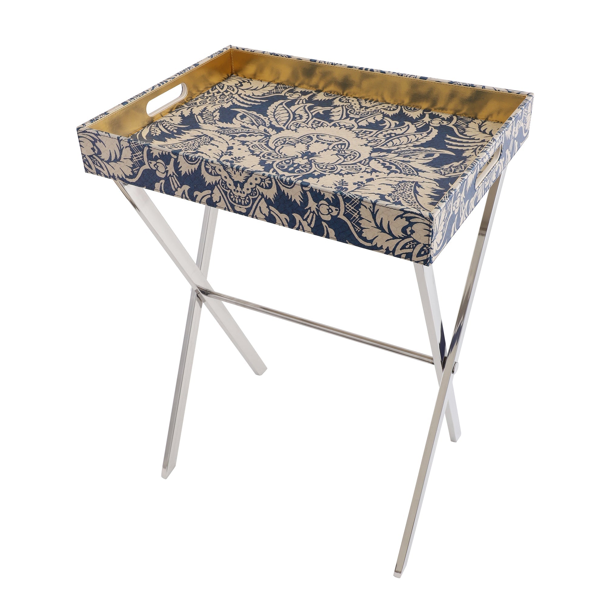 Sage Floral Print Butler Tray Table