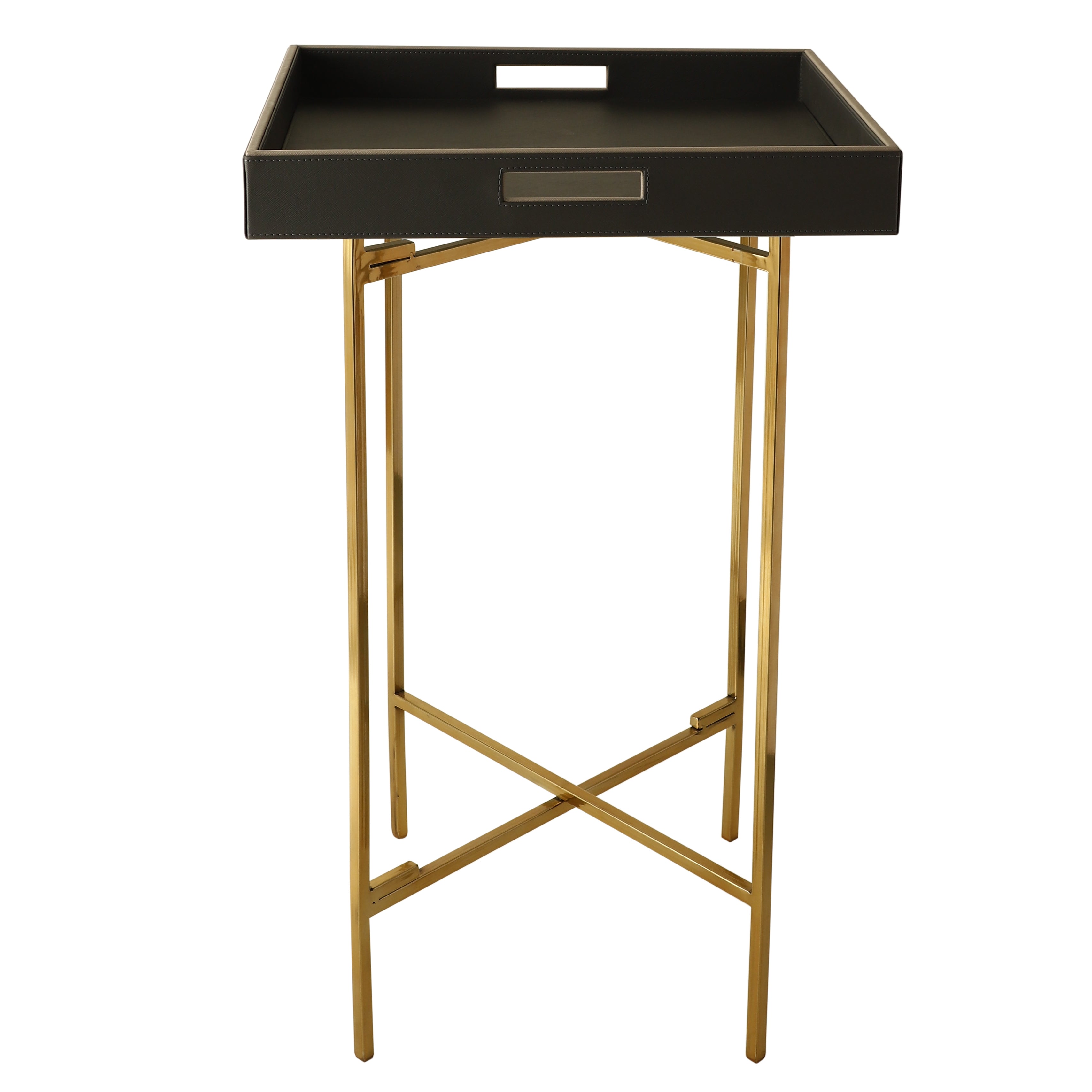 Florence Grey & Gold Butler Tray Table