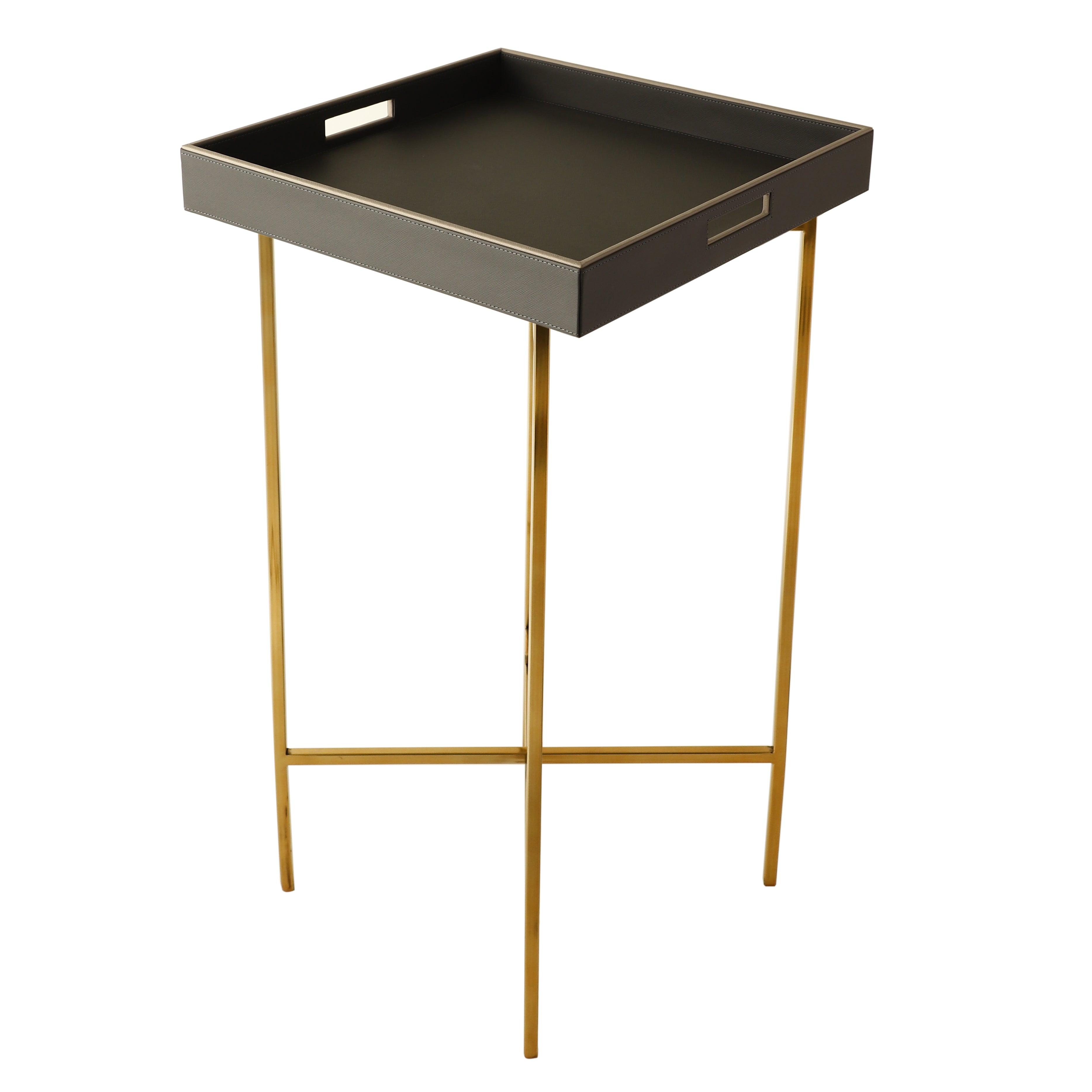 Florence Grey & Gold Butler Tray Table