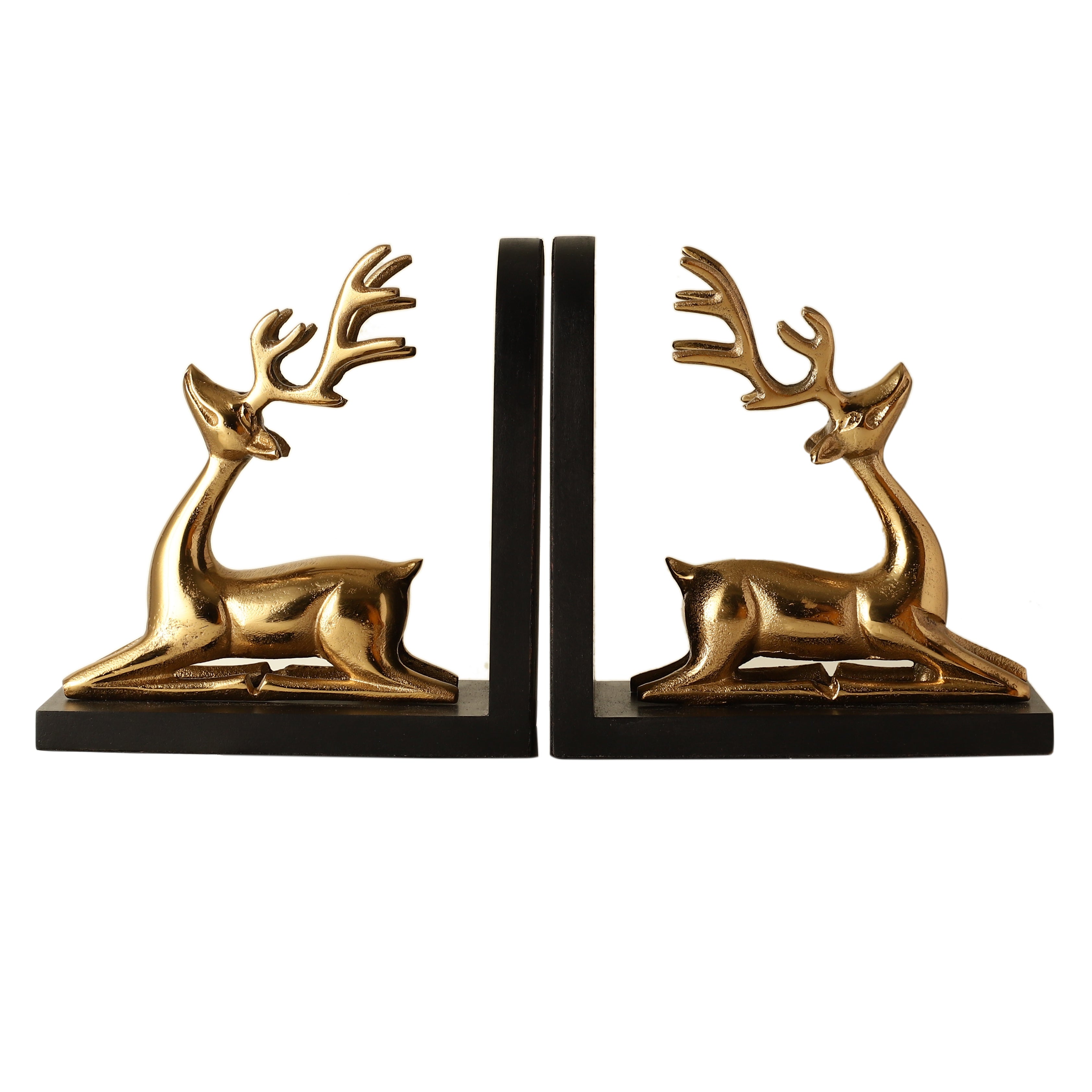 Rudolph Gold Deer Bookend Set of 2