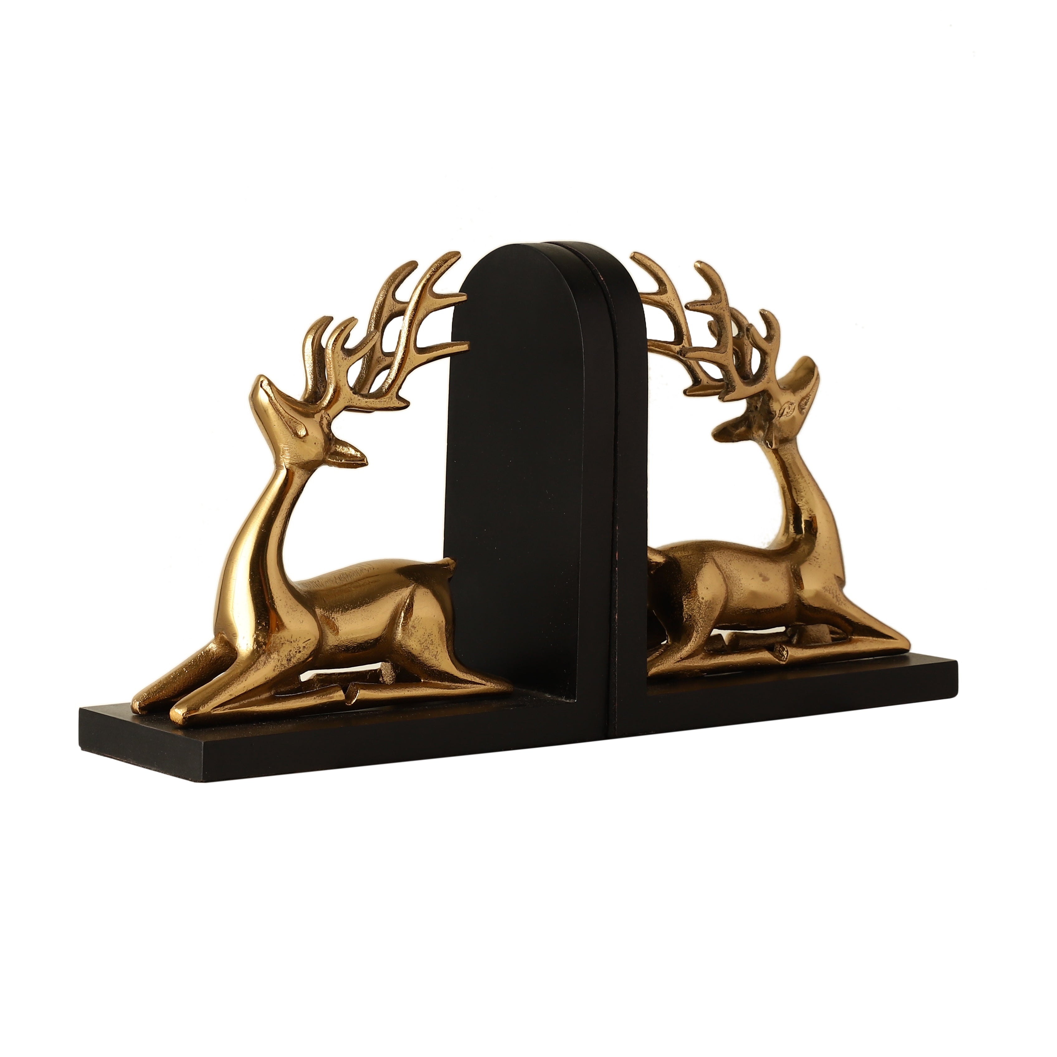 Rudolph Gold Deer Bookend Set of 2