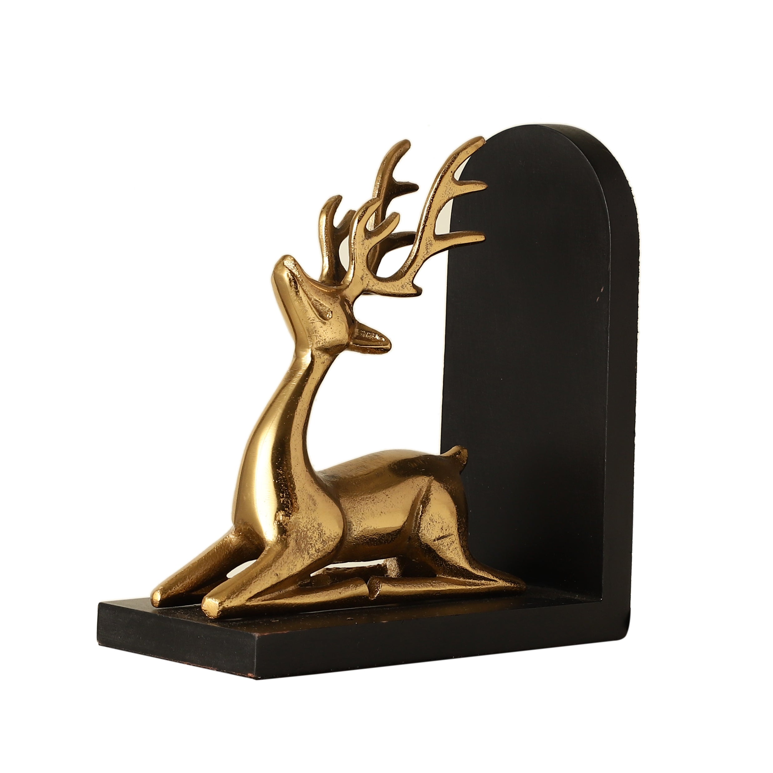 Rudolph Gold Deer Bookend Set of 2
