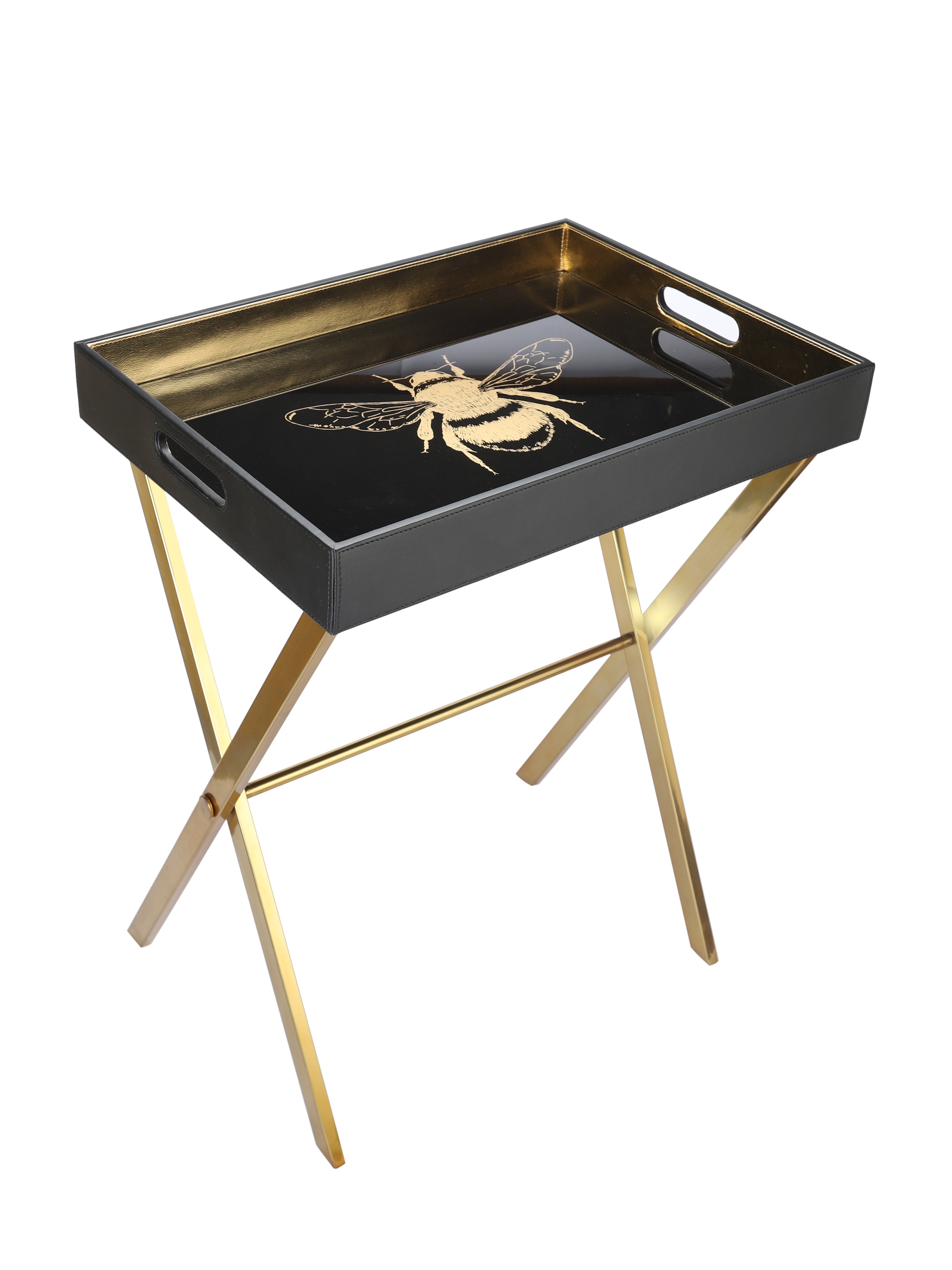 Aster Bumble Bee Gold Butler Tray Table