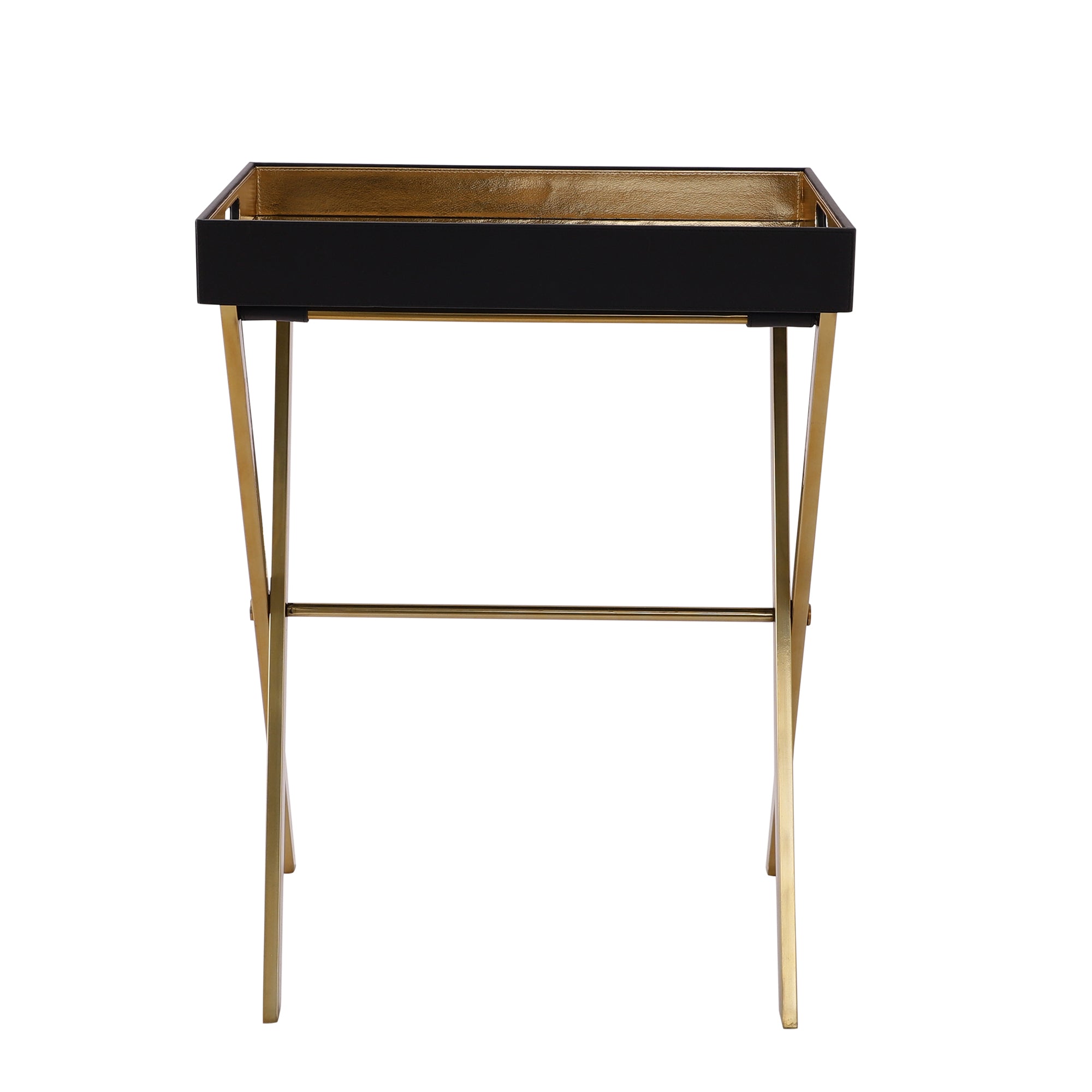 Azalea Dragonfly Black & Gold Butler Tray Table