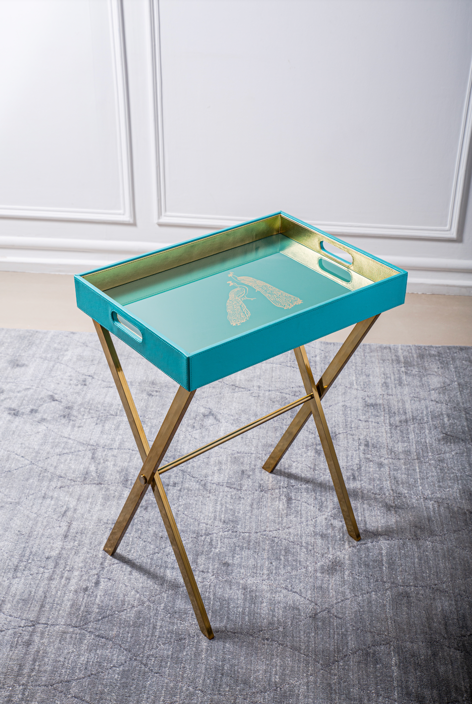 Bailey Peacock Gold Butler Tray Table