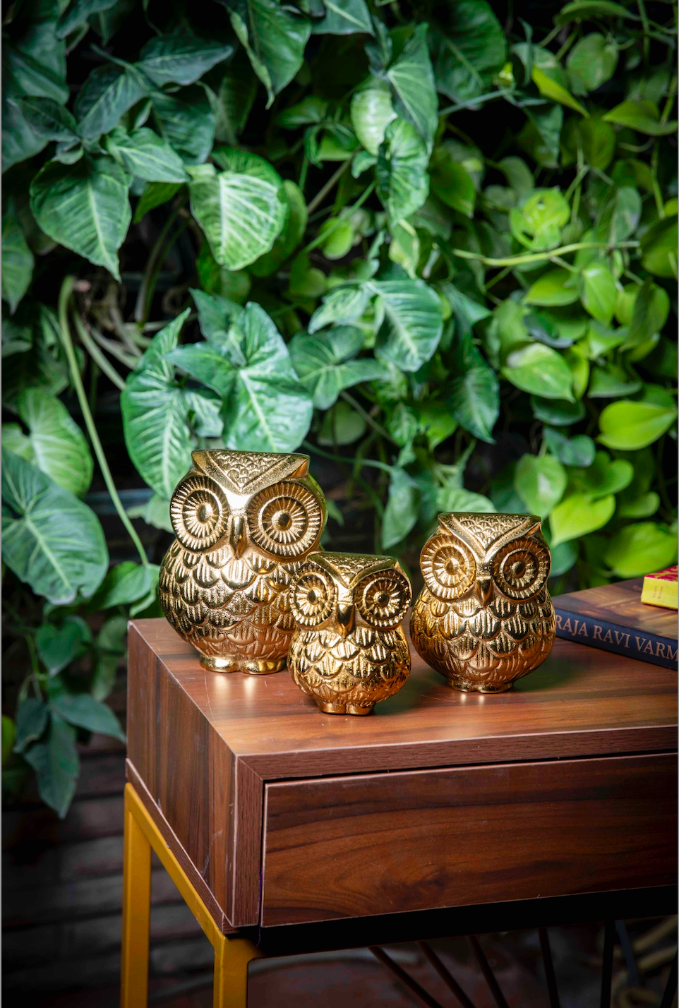 Oversized Owl Set of 3 Decorative Accent