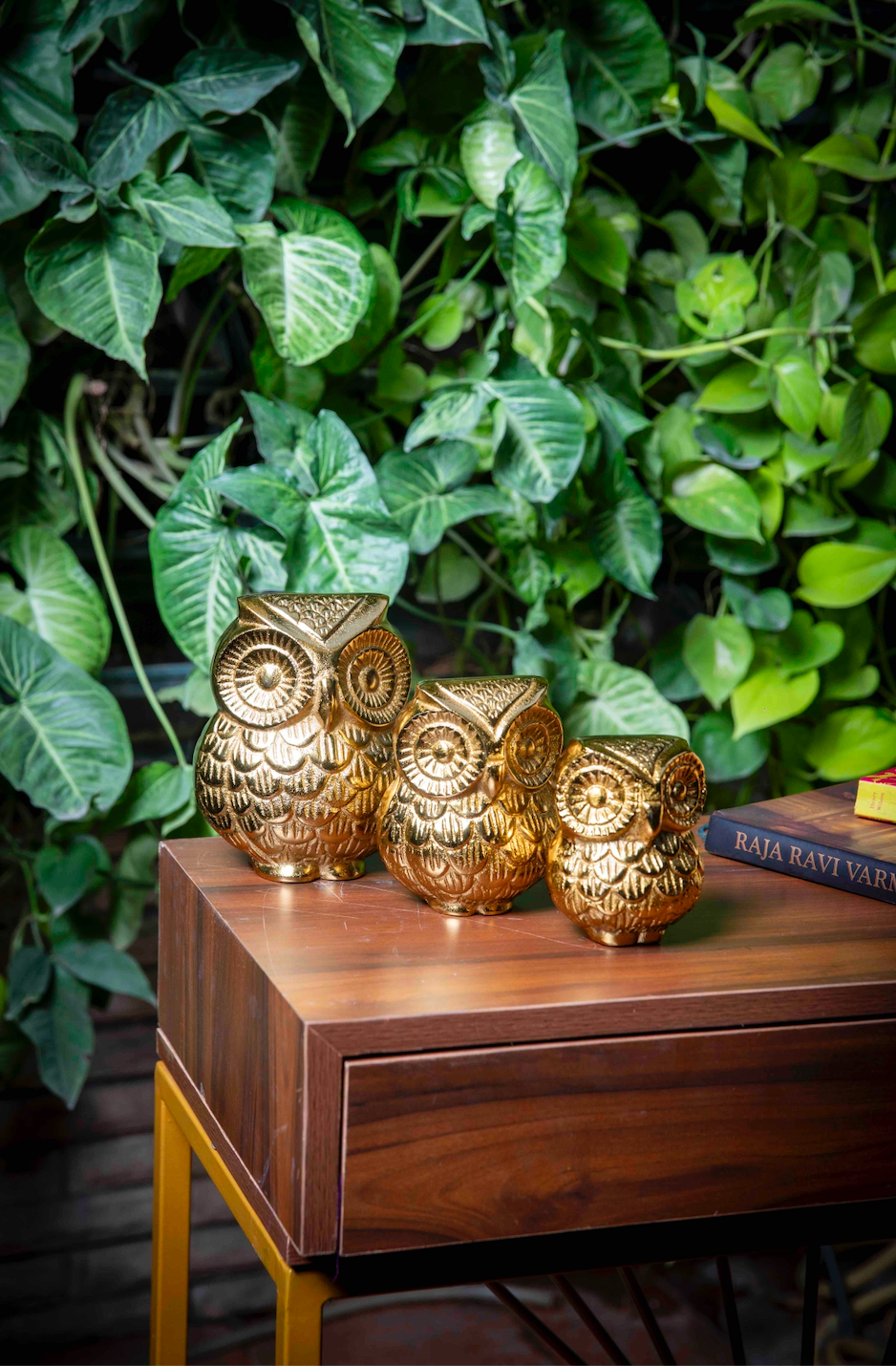 Oversized Owl Set of 3 Decorative Accent