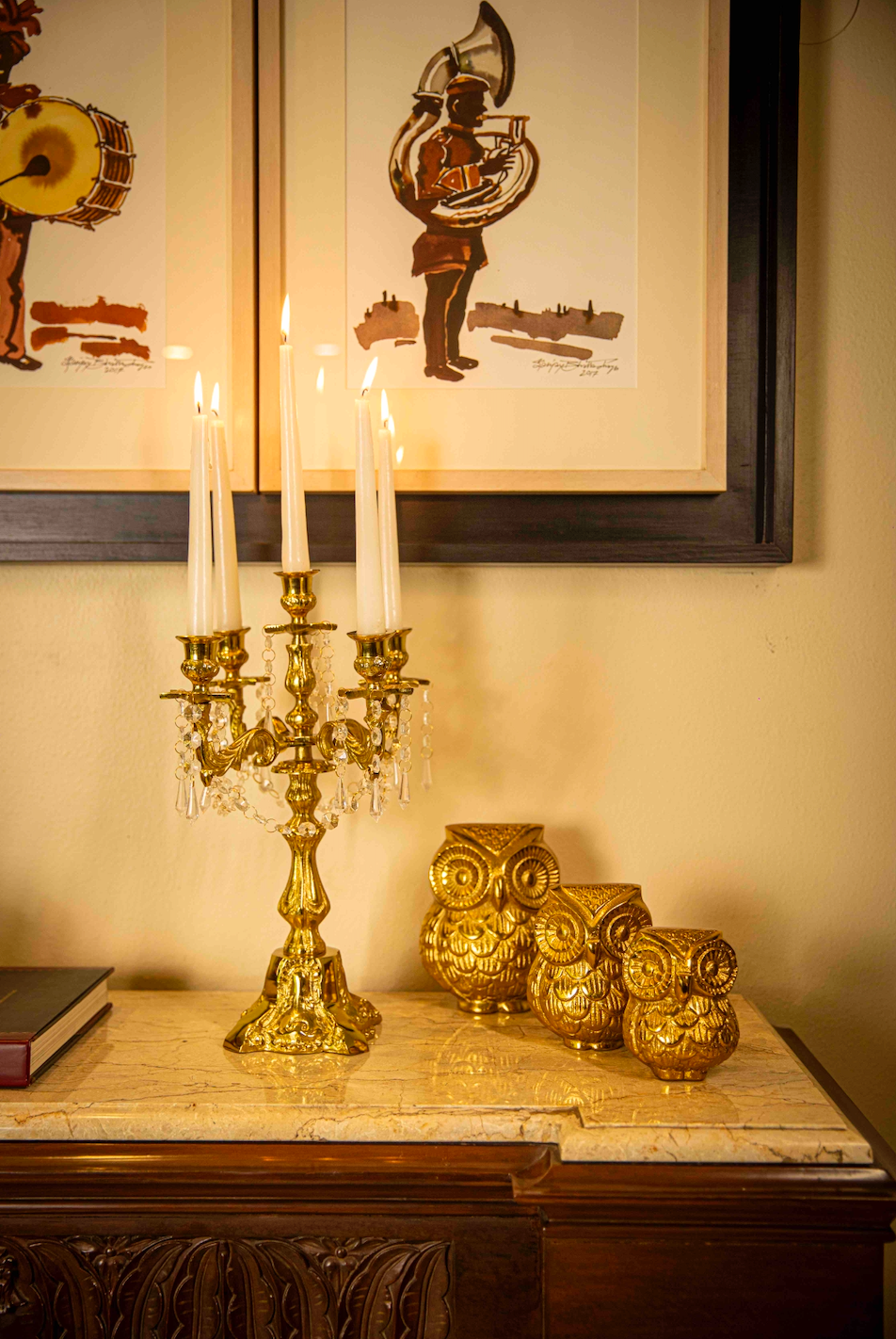 Oversized Owl Set of 3 Decorative Accent