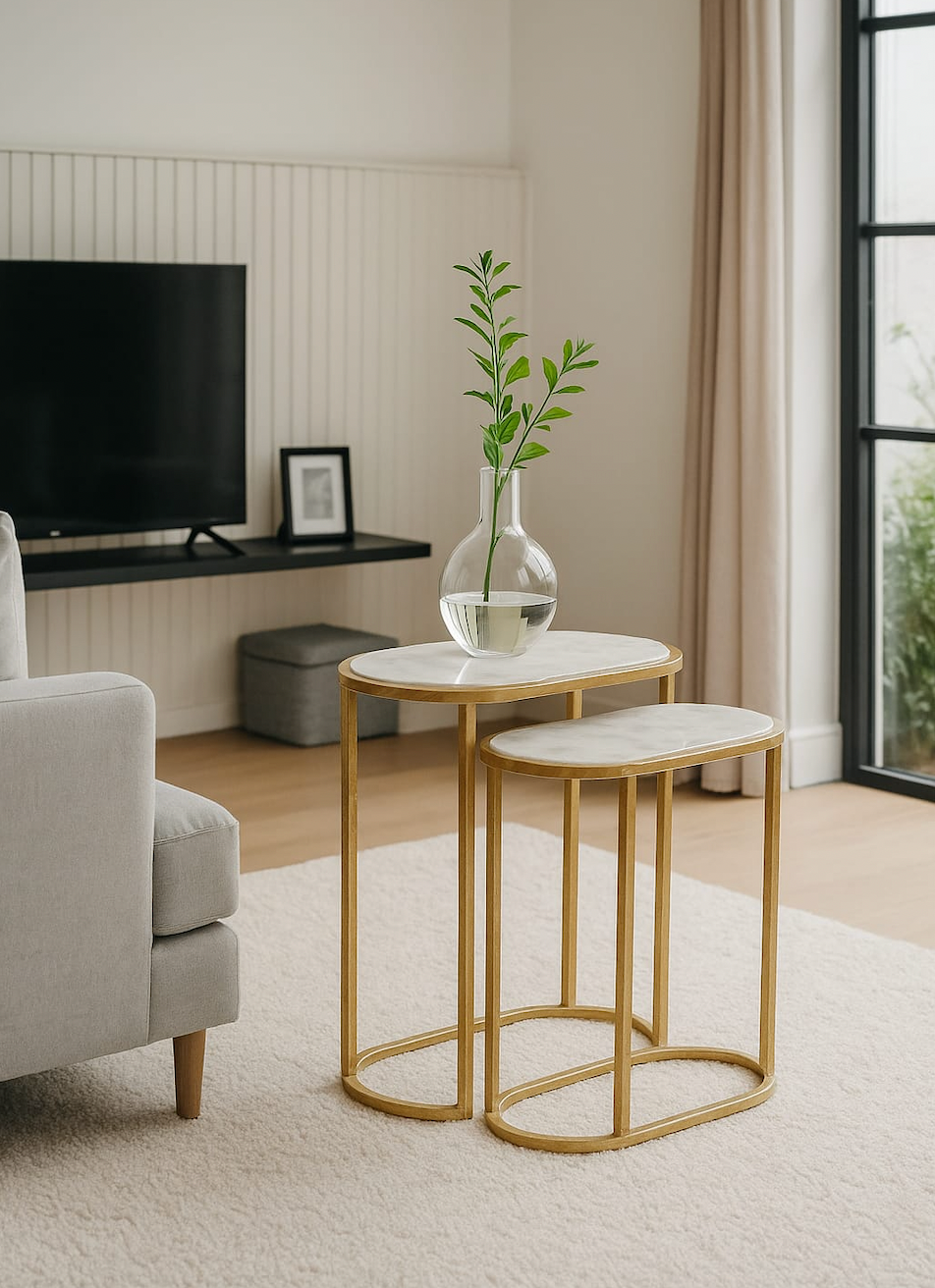 Marbella Oval Nesting Table Set of 2