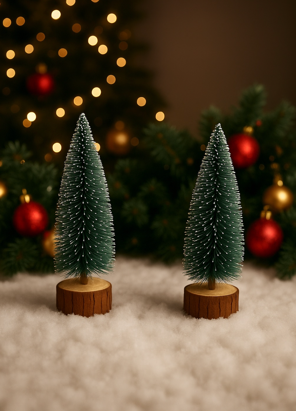 Alpine Evergreen Tree Set of 2