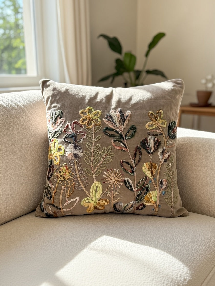 Earthsong Botanical Cushion w/Filler