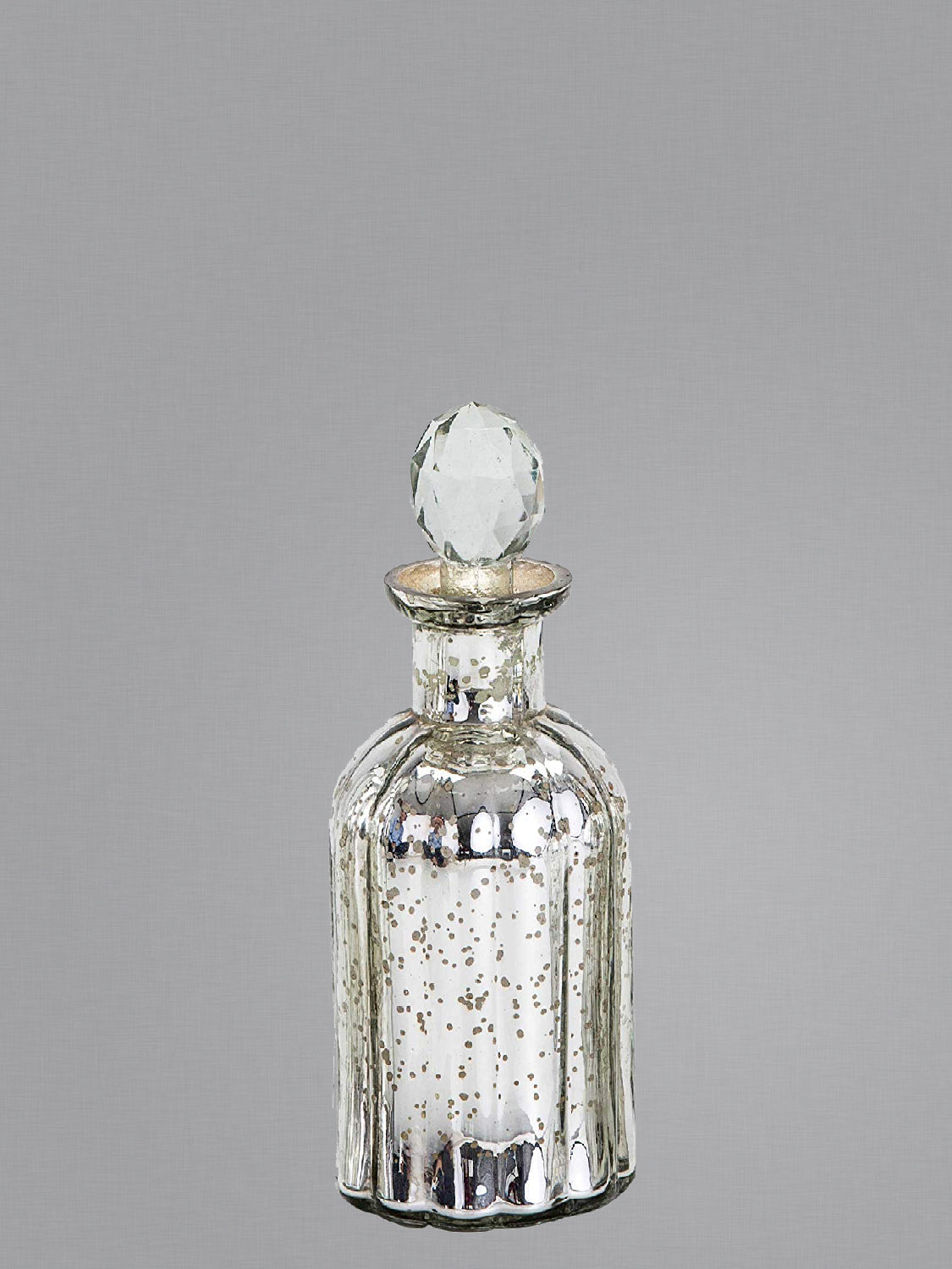 Trinity Silver glass decorative bottle Medium