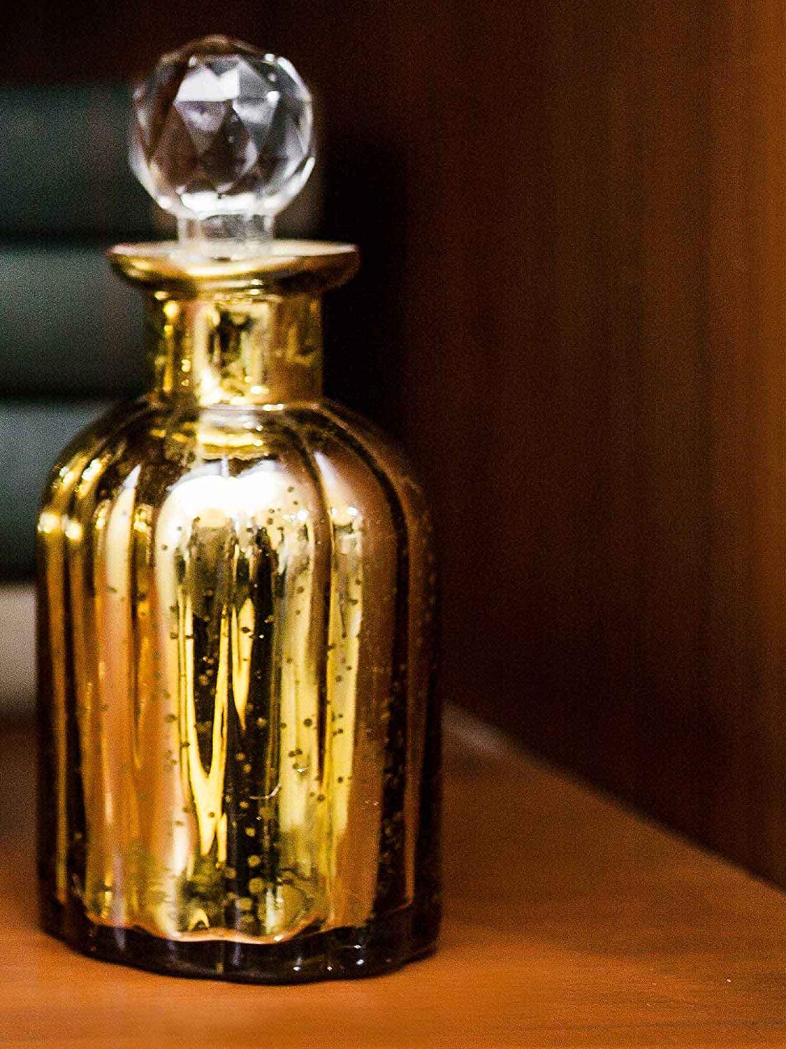 Harvey Gold glass decorative bottle Medium