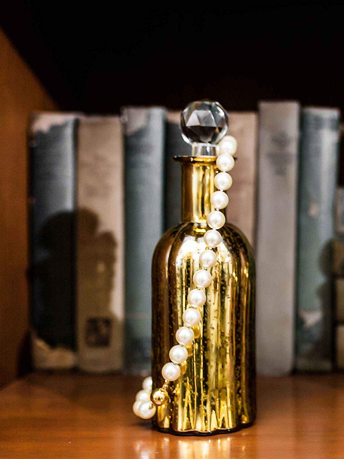 Harvey Gold glass decorative bottle Big