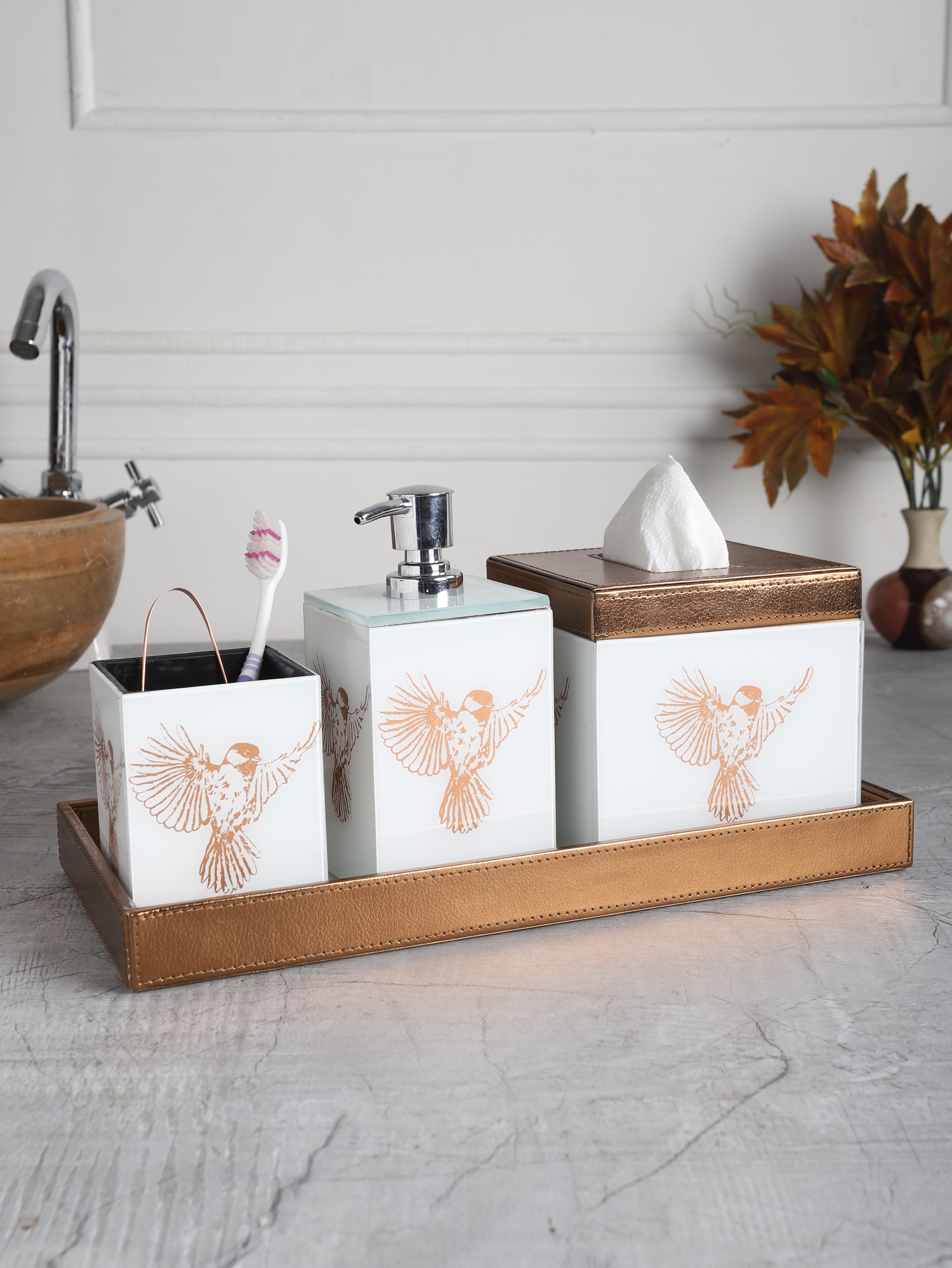 Eviana Bird Bathroom Set